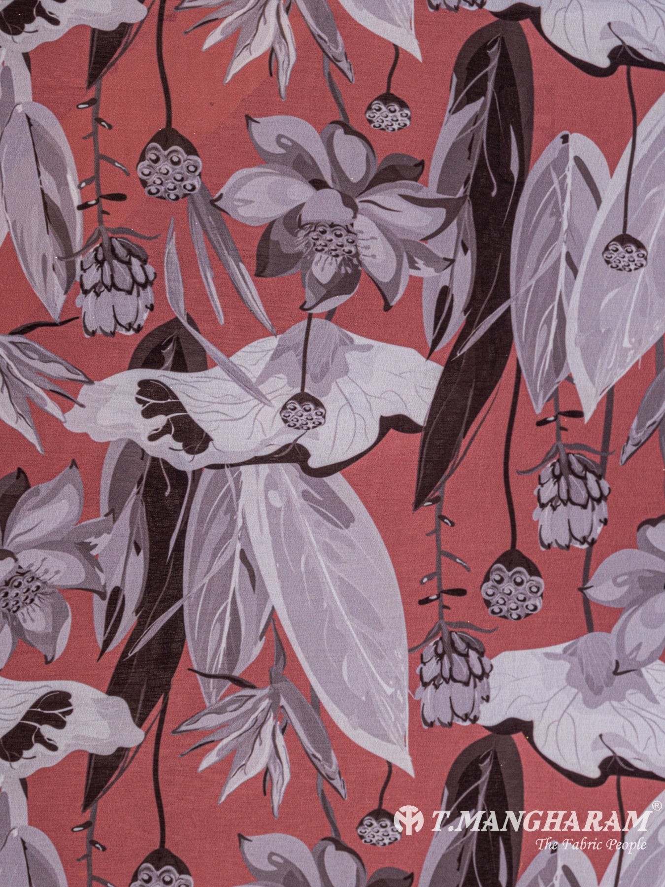 Maroon Georgette Fabric - EB4812 view-3