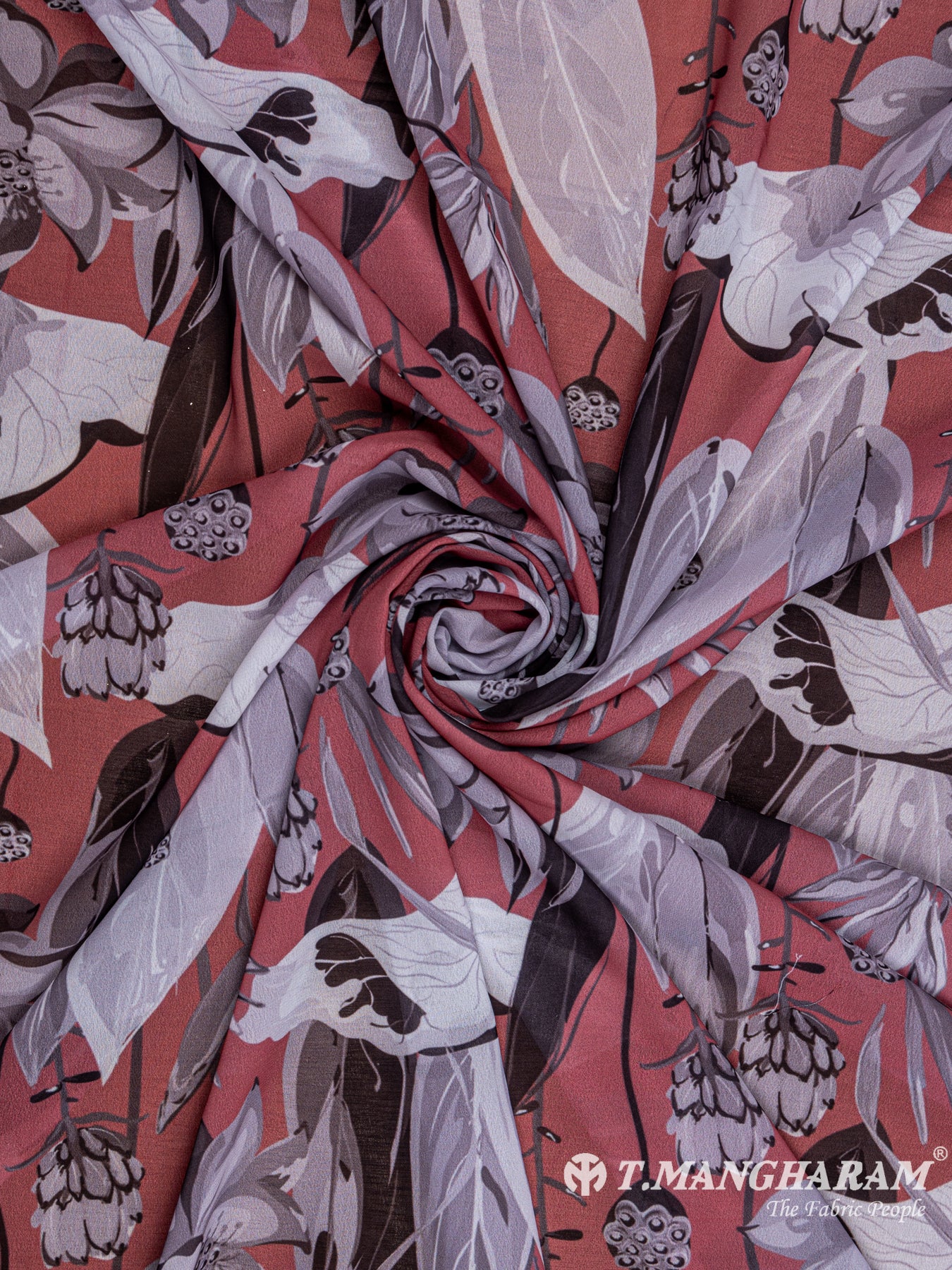 Maroon Georgette Fabric - EB4812 view-1