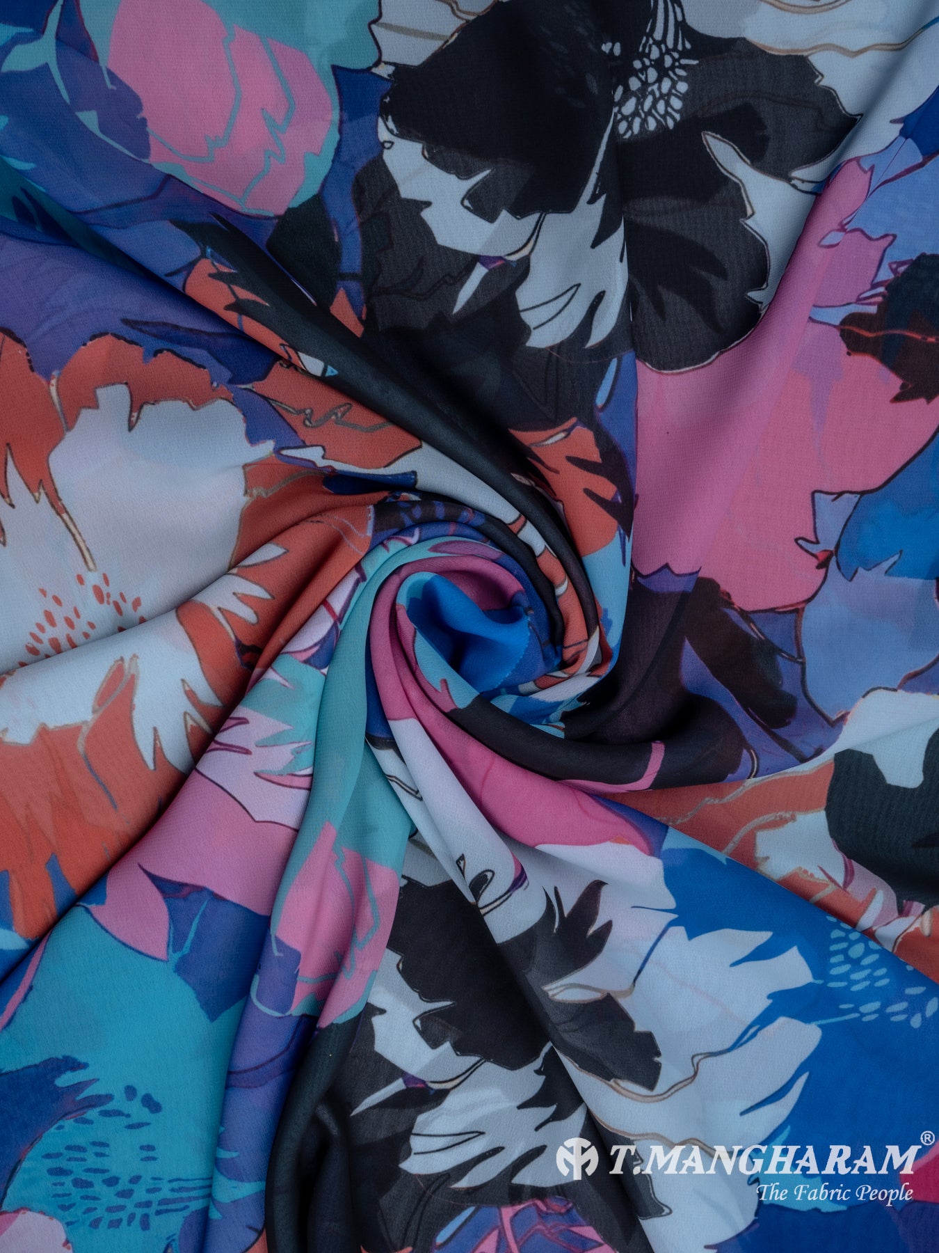 Multicolor Crepe Fabric - EC6824 view-1