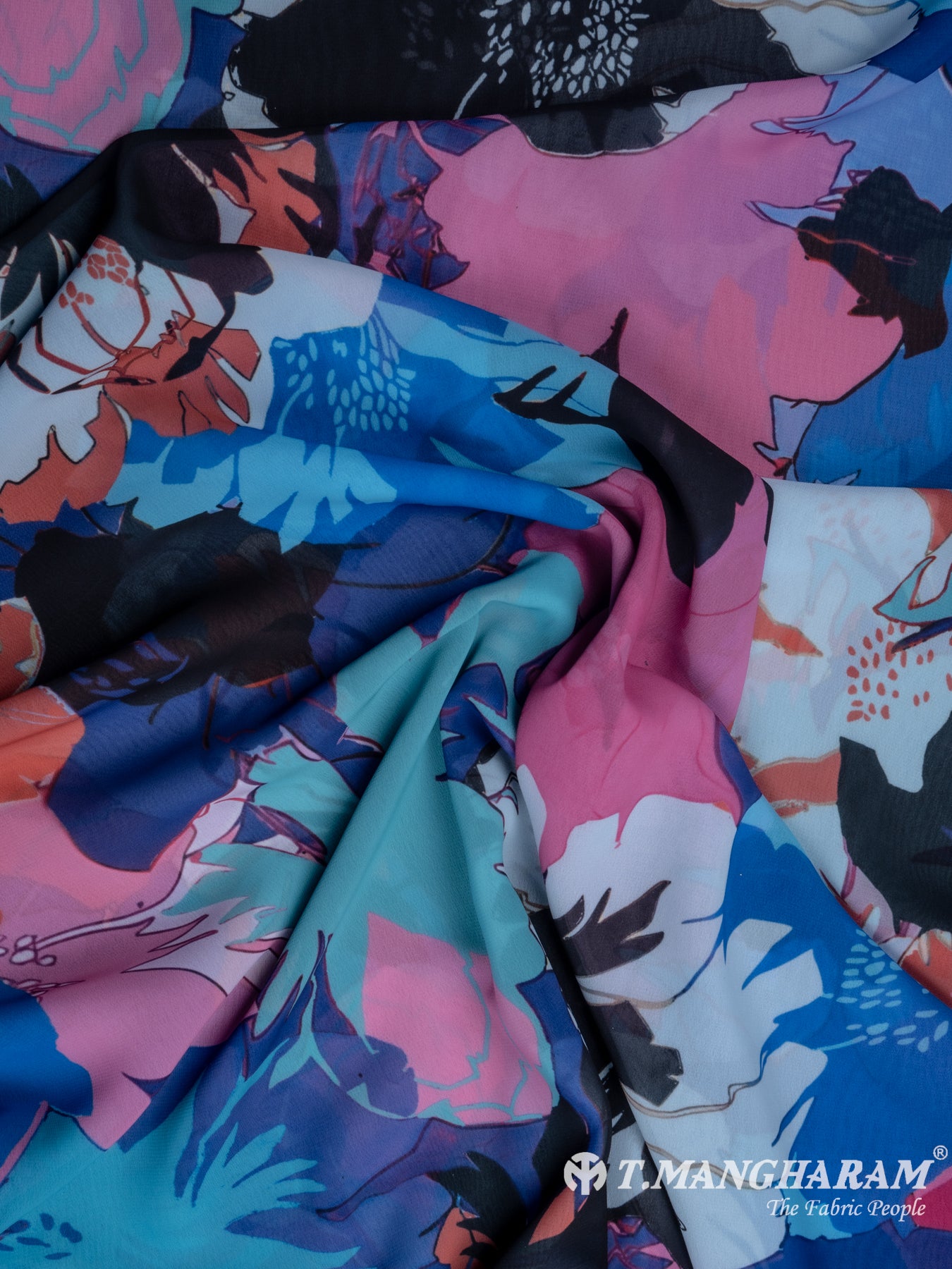 Multicolor Crepe Fabric - EC6824 view-4