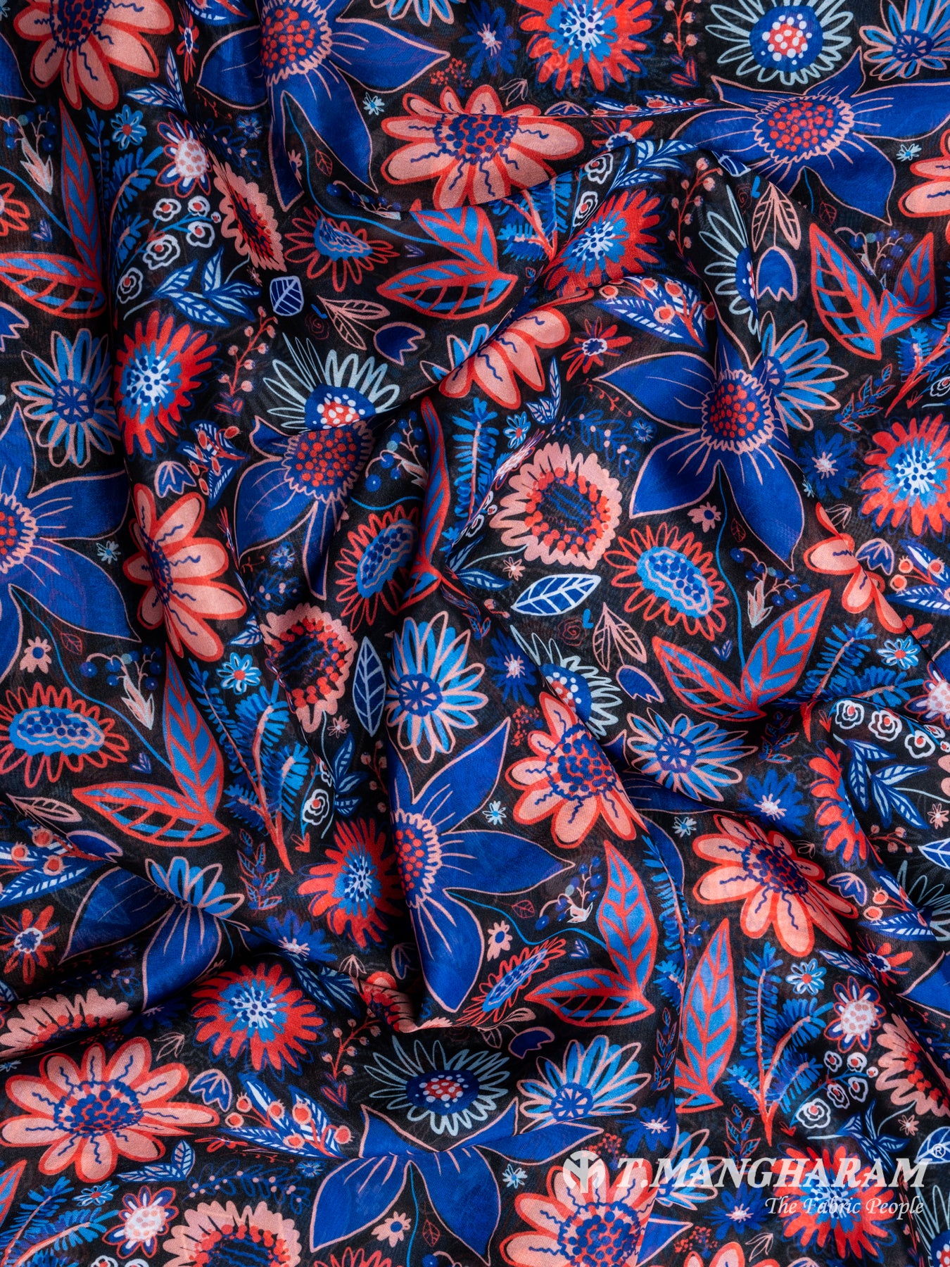 Black Organza Tissue Fabric - EC7051 view-4