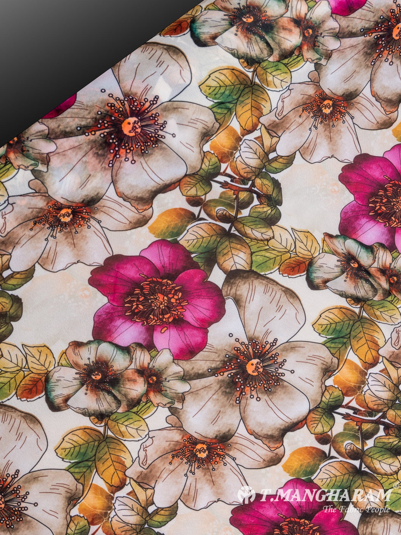 Beige Georgette Fabric - EC7081 view-2