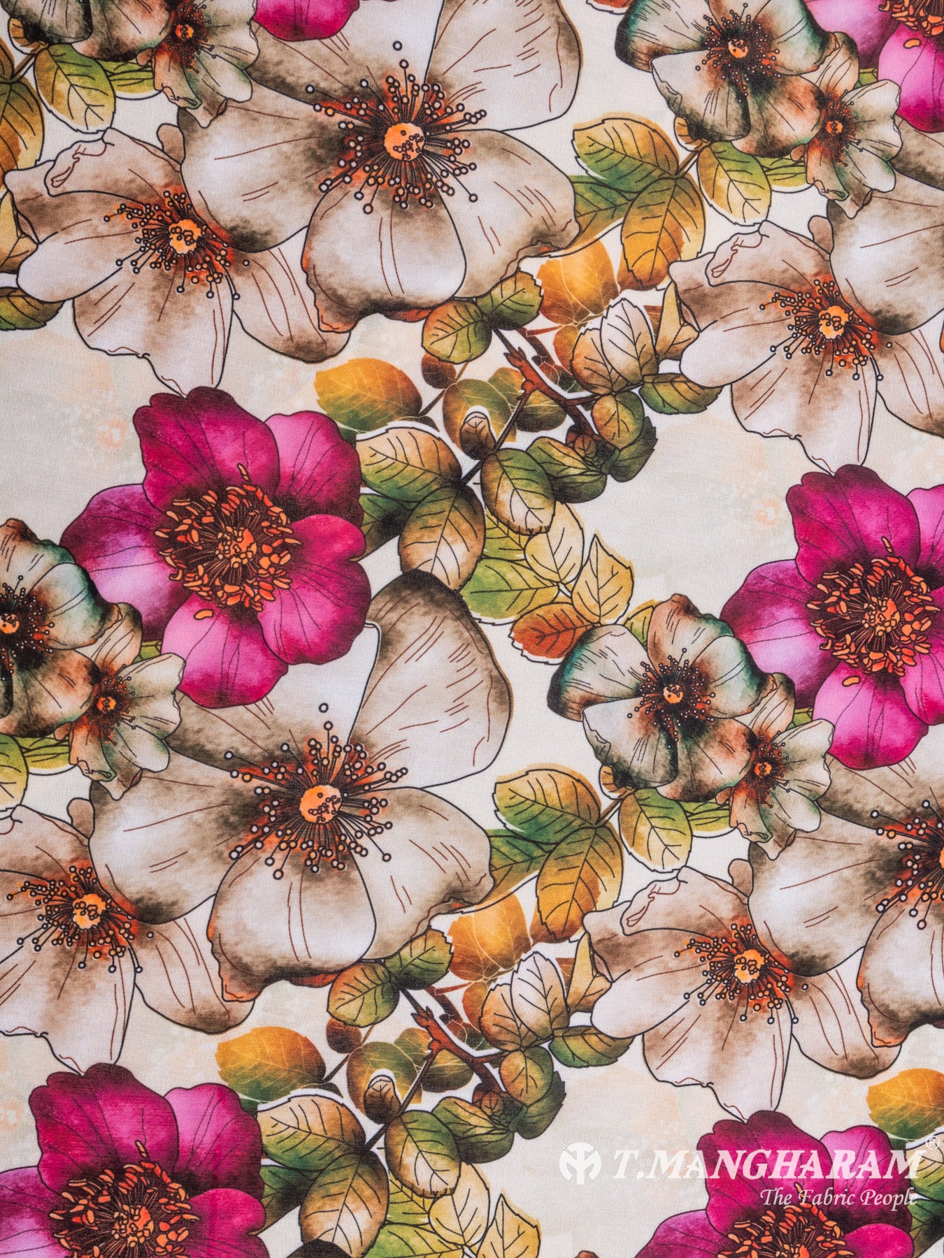 Beige Georgette Fabric - EC7081 view-3