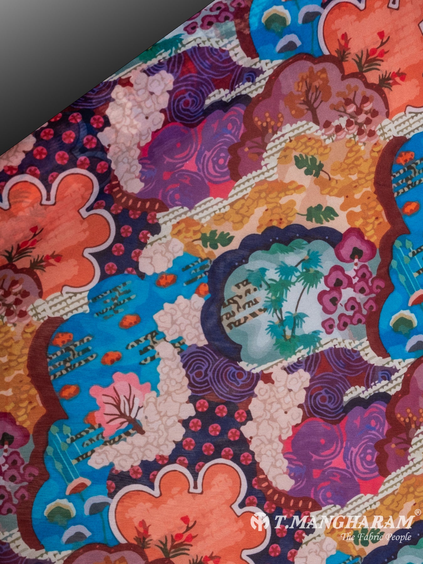 Multicolor Tissue Organza Fabric - EC7088 view-2