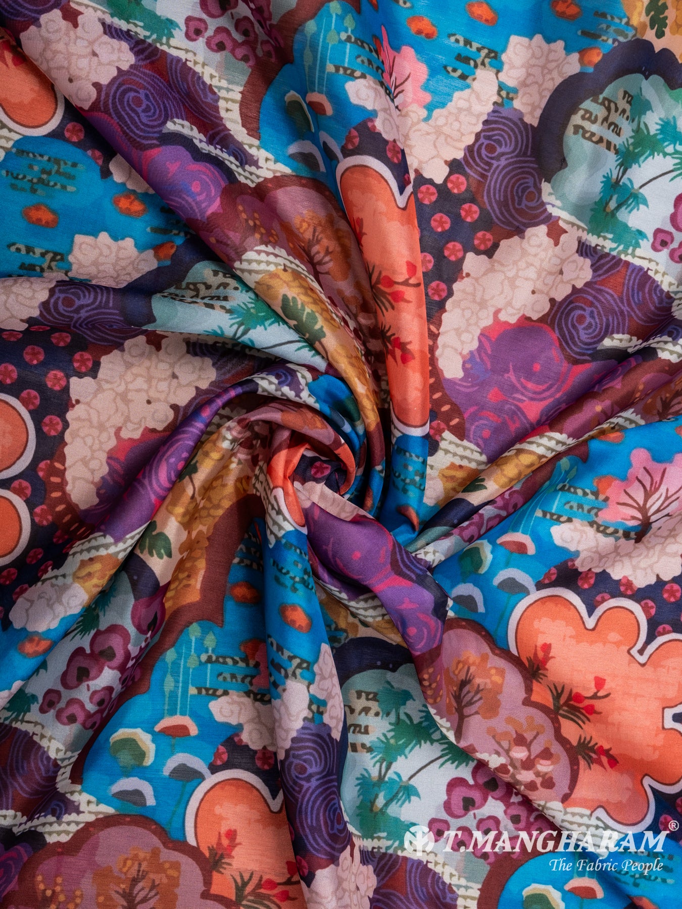 Multicolor Tissue Organza Fabric - EC7088 view-1