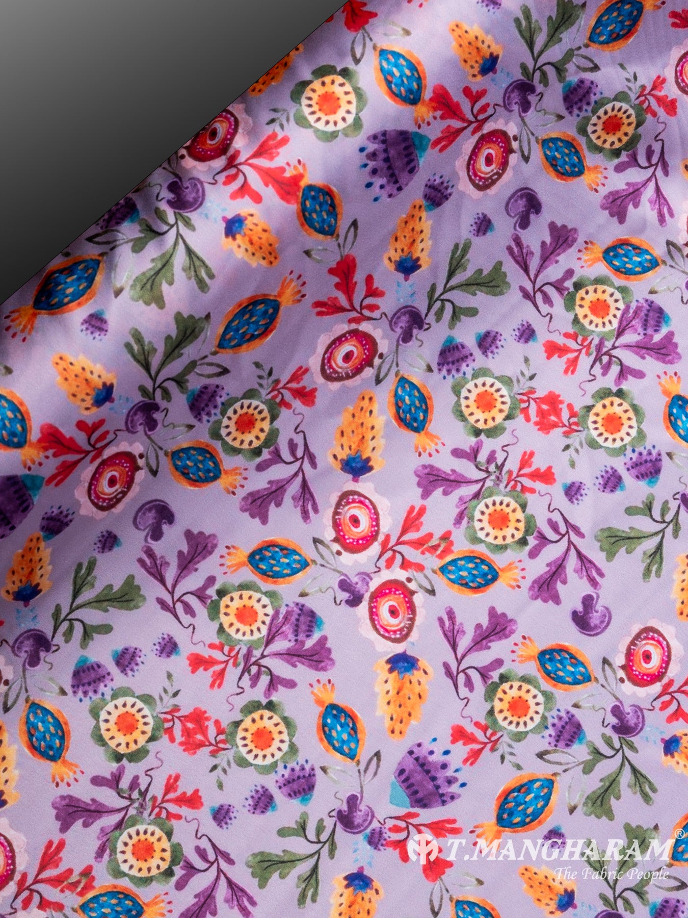 Violet Satin Fabric - EC7109 view-2
