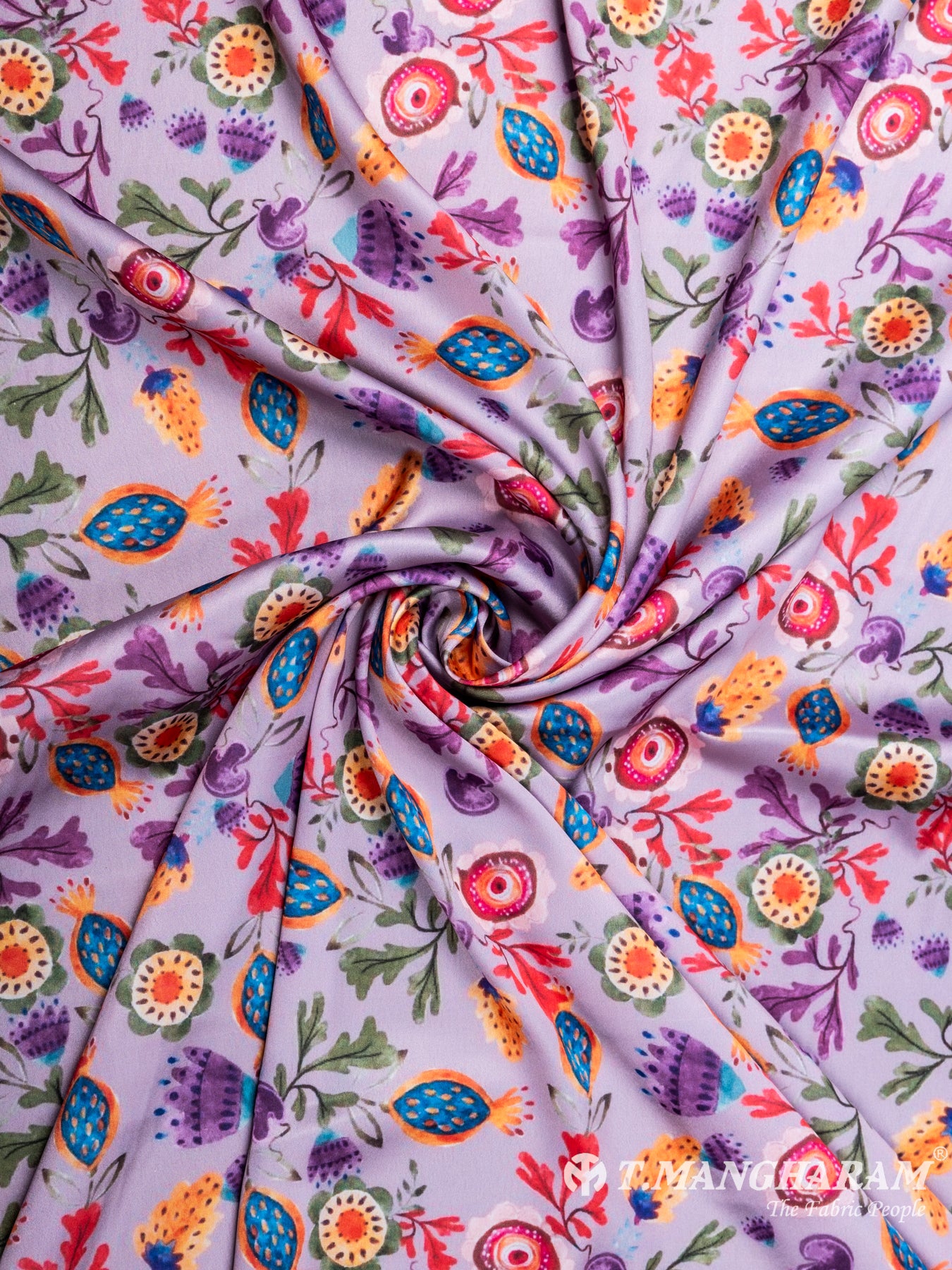 Violet Satin Fabric - EC7109 view-1