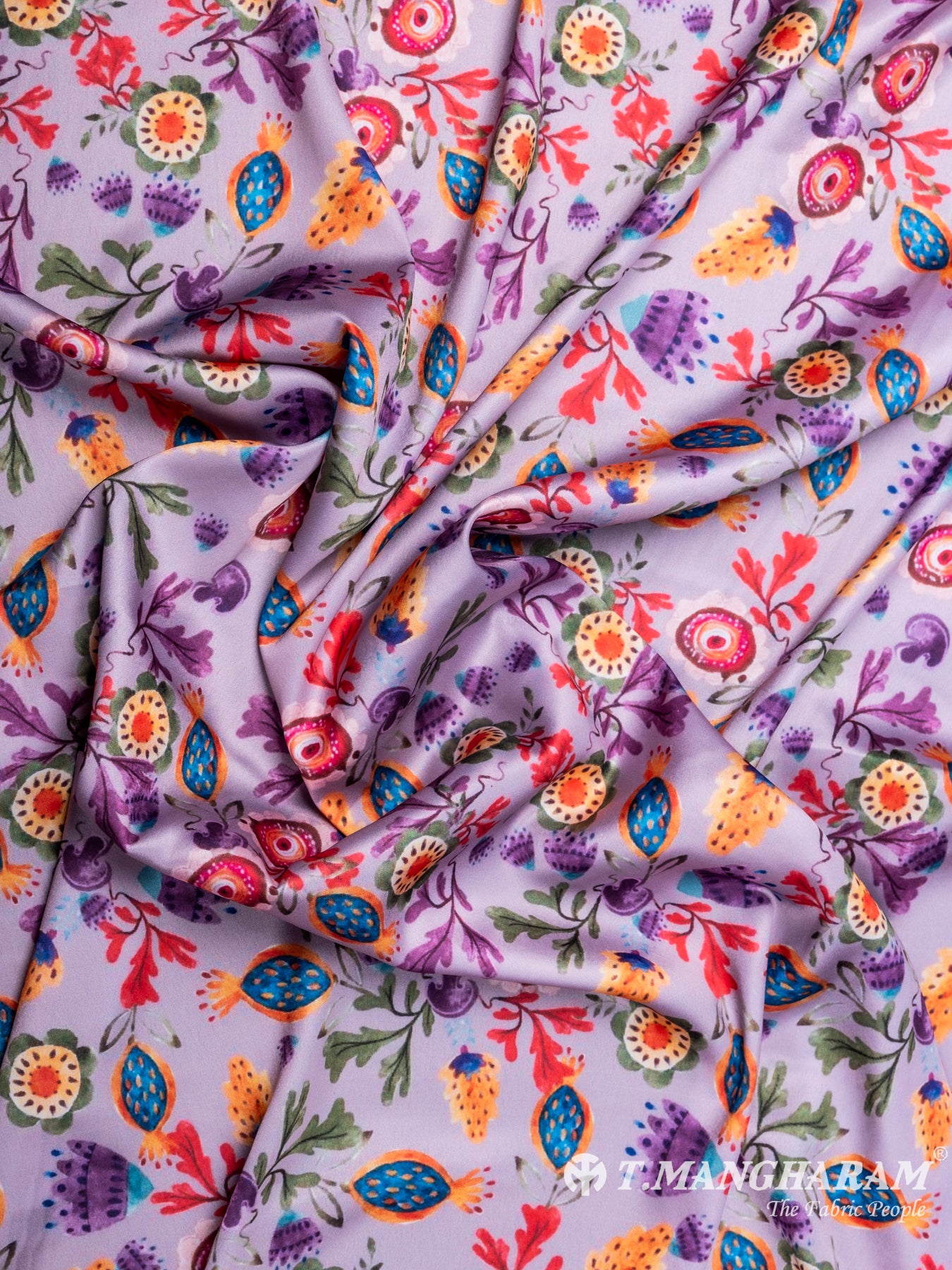 Violet Satin Fabric - EC7109 view-4