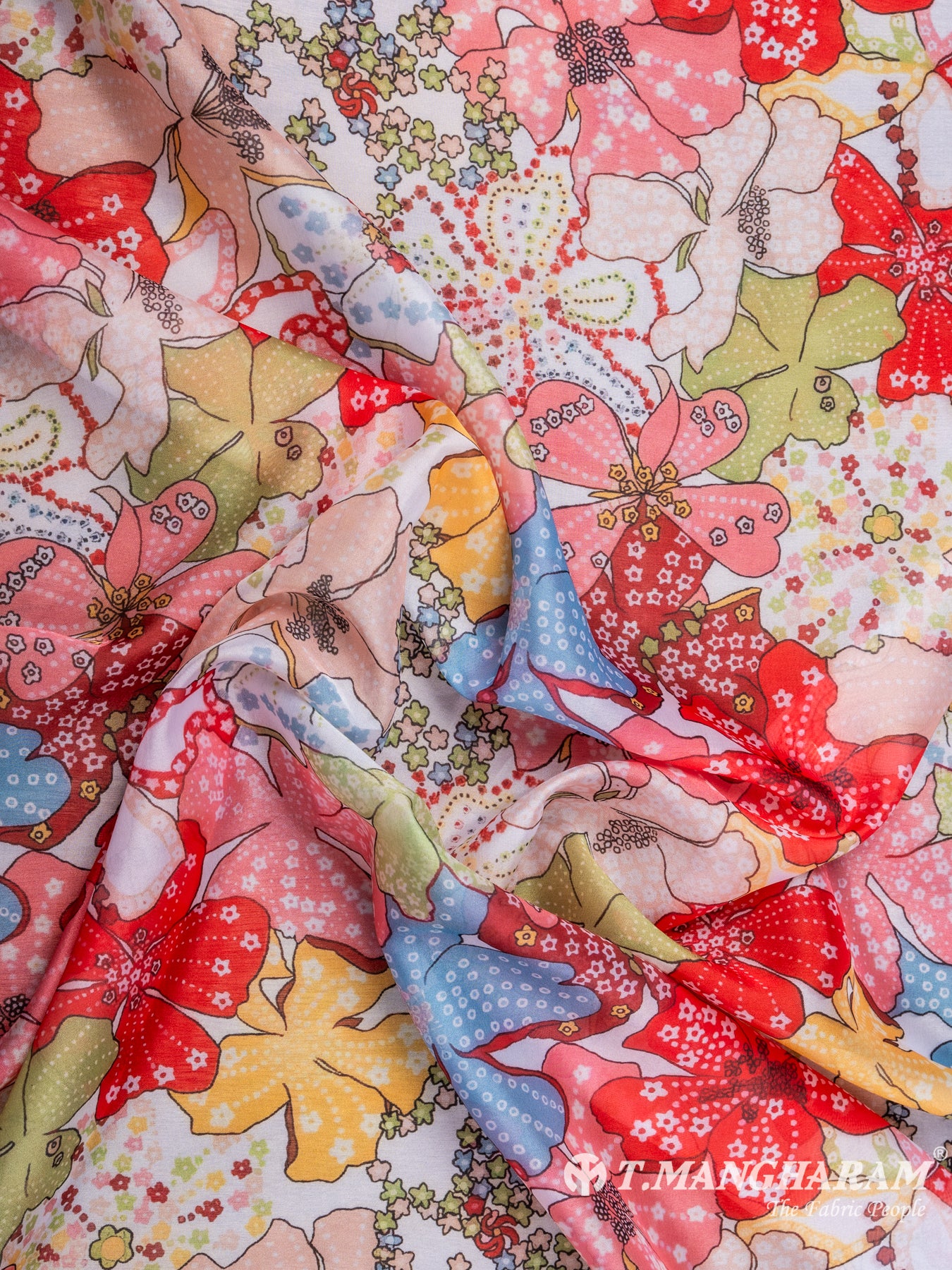 Multicolor Georgette Fabric - EC7087 view-4