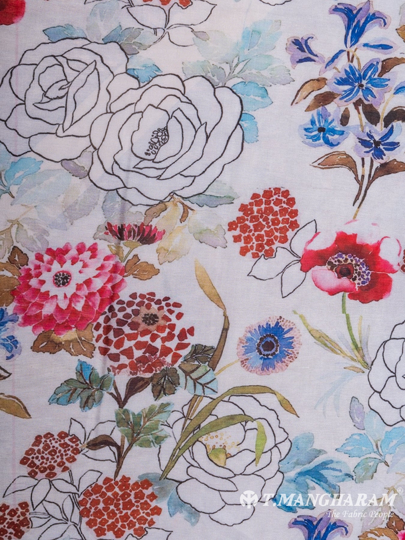 White Tissue Organza Fabric - EC7090 view-3