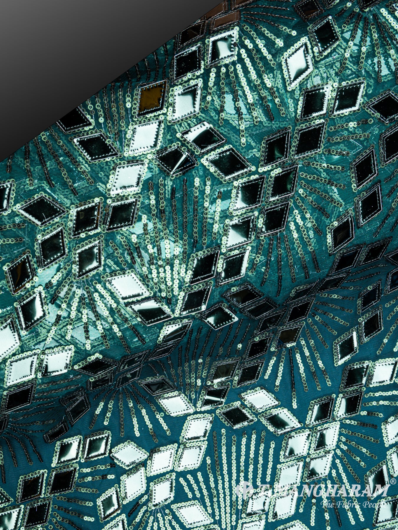 Green Fancy Net Fabric - EB4189 view-2