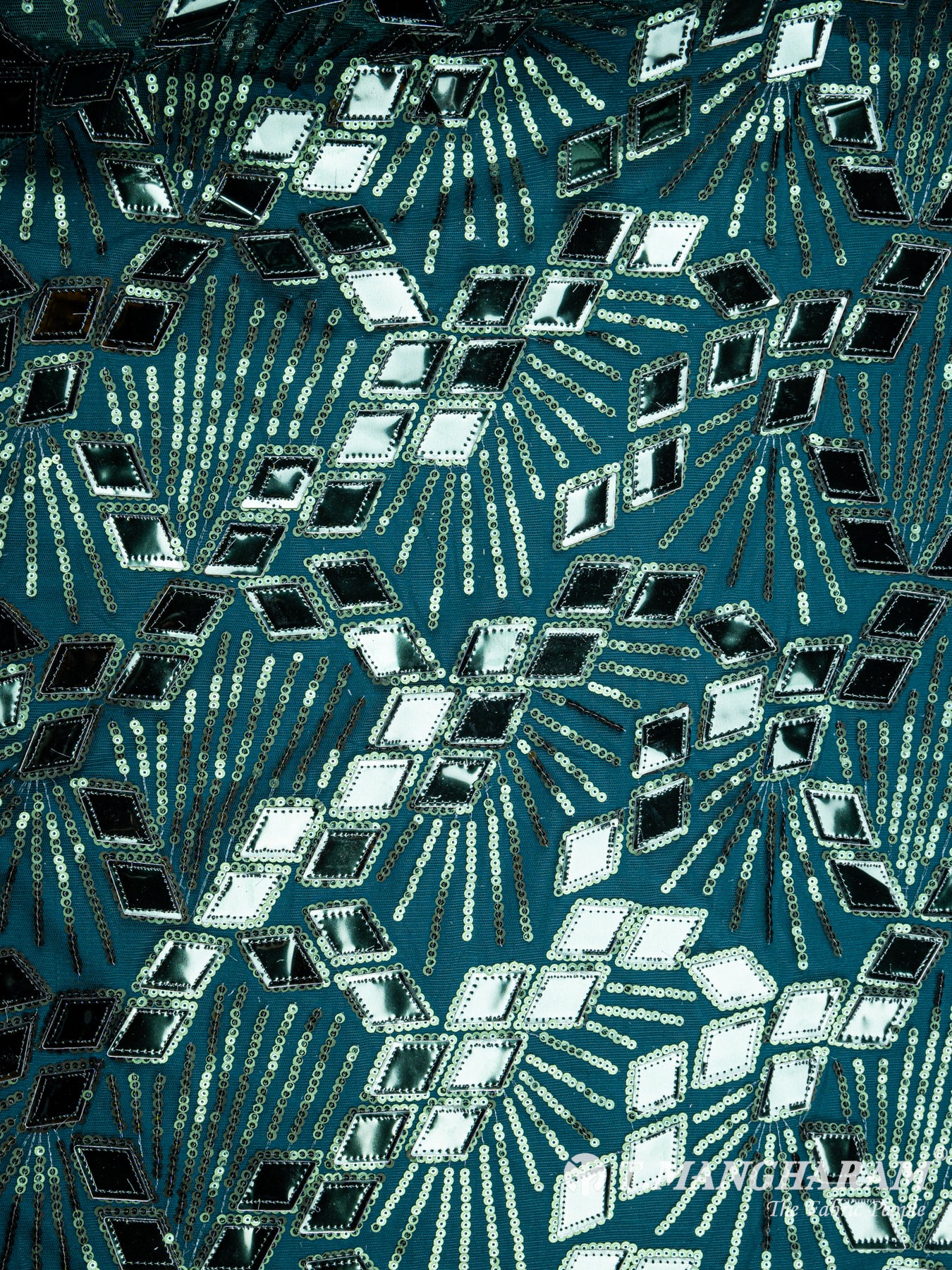 Green Fancy Net Fabric - EB4189 view-3