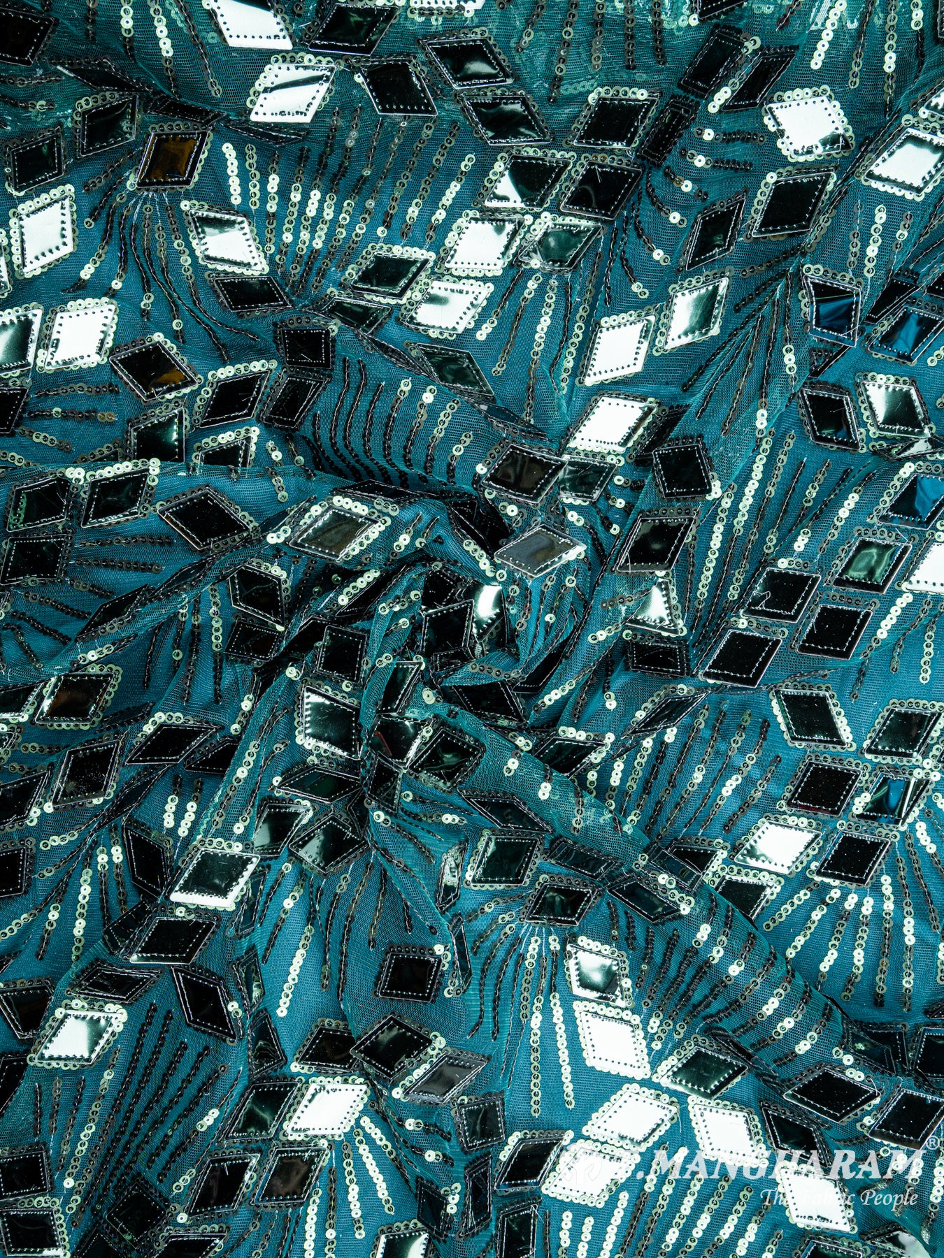 Green Fancy Net Fabric - EB4189 view-1