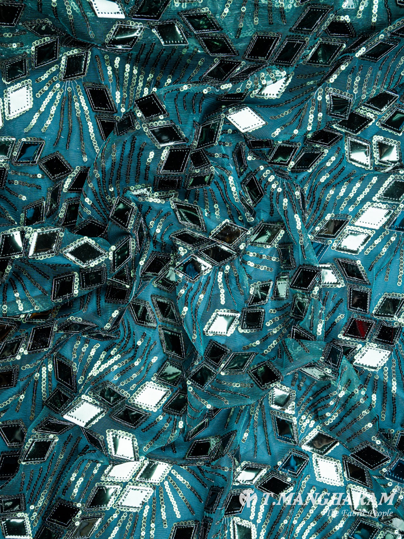 Green Fancy Net Fabric - EB4189 view-4