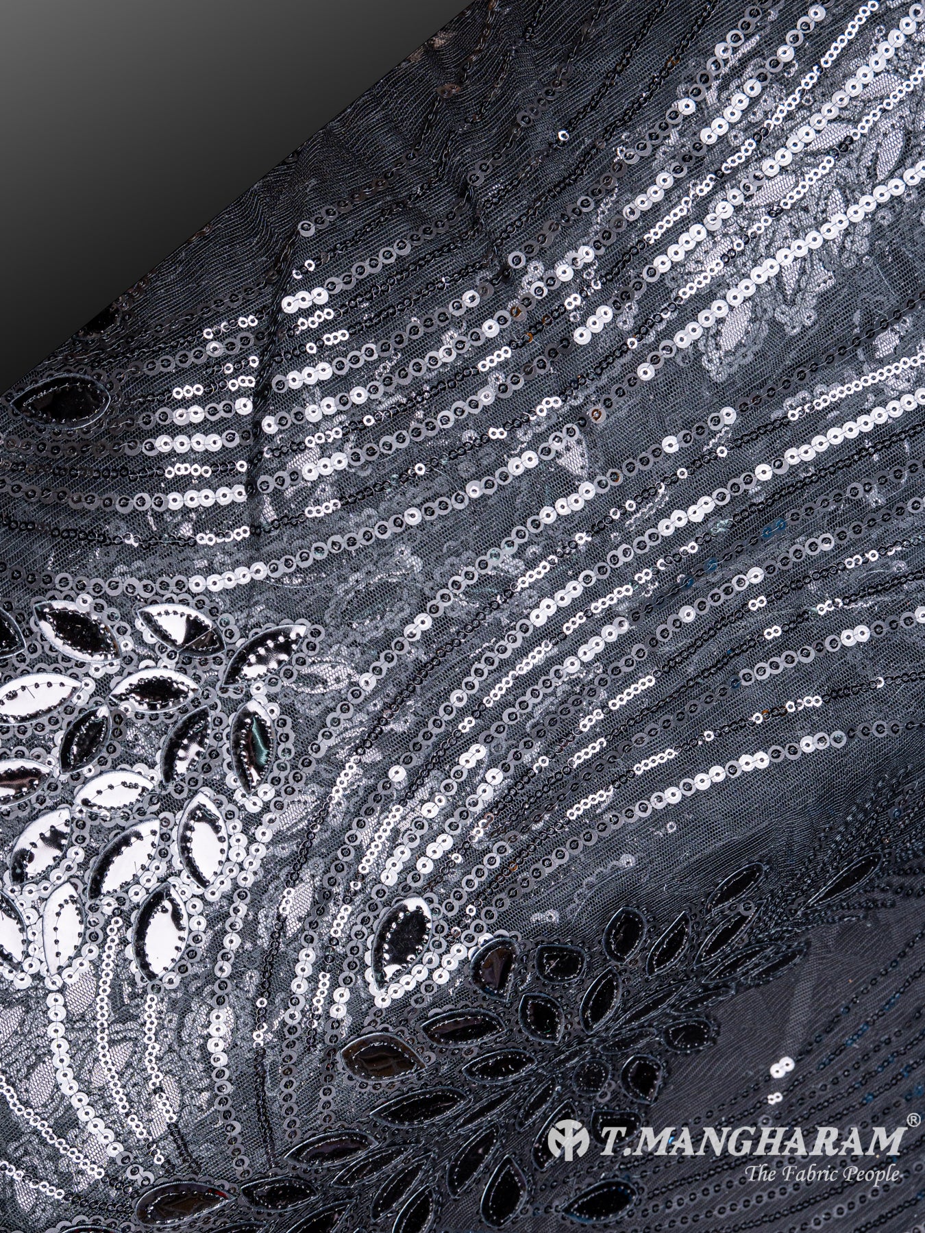 Black Fancy Net Fabric - EB4184 view-2