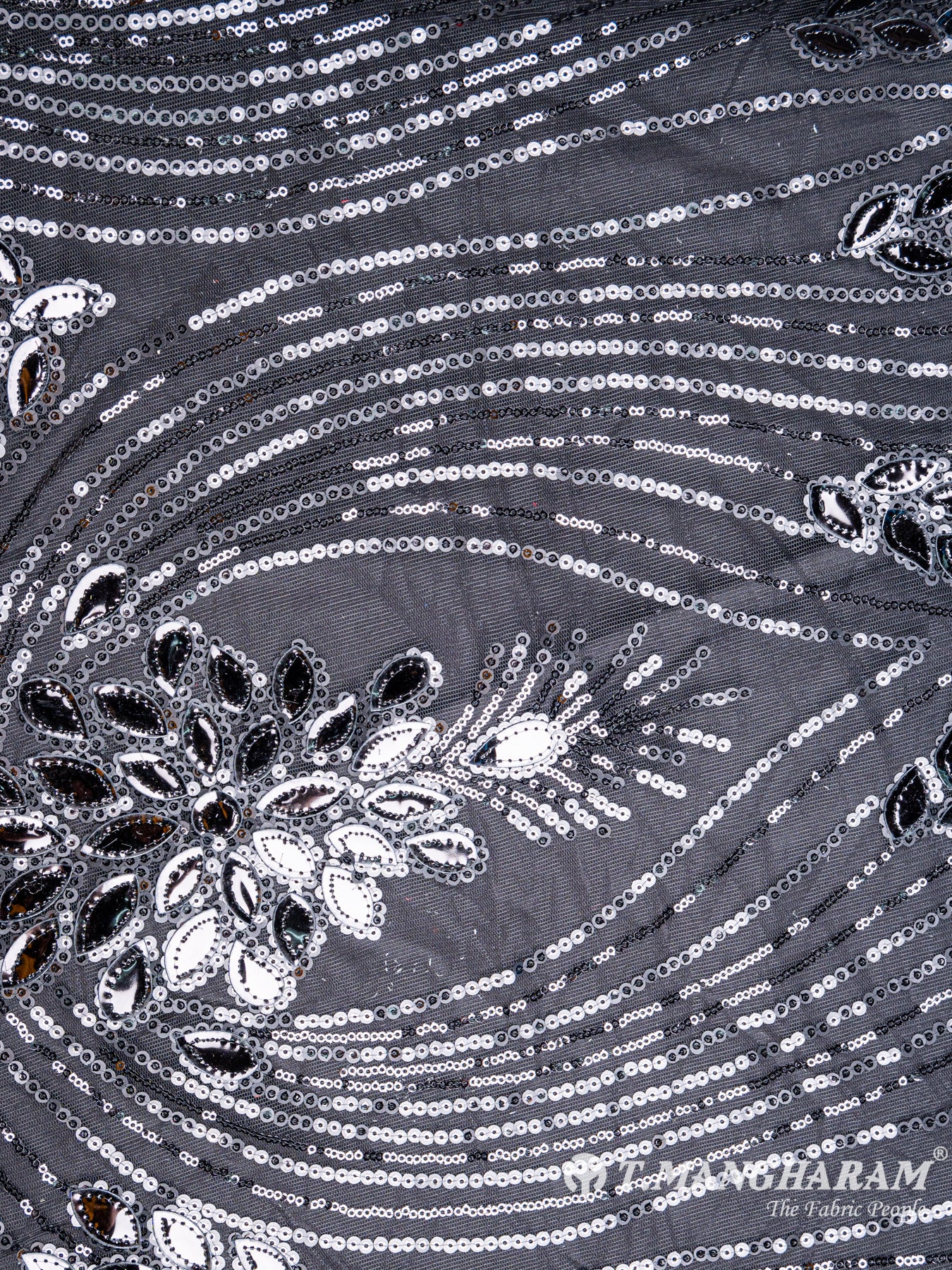 Black Fancy Net Fabric - EB4184 view-3