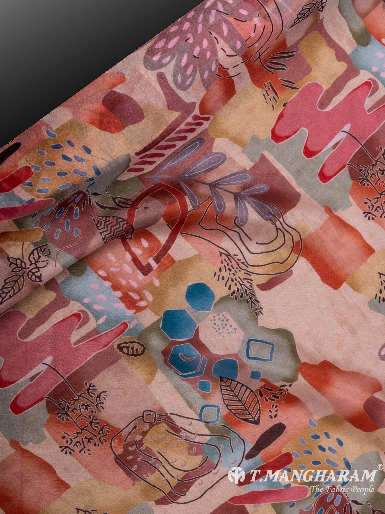 Multicolor Tissue Organza Fabric - EC7094 view-2