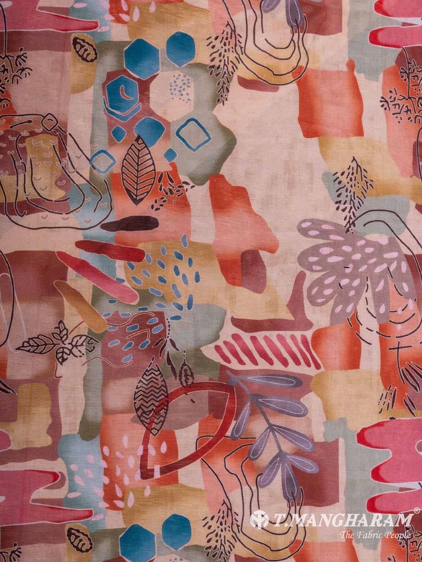 Multicolor Tissue Organza Fabric - EC7094 view-3