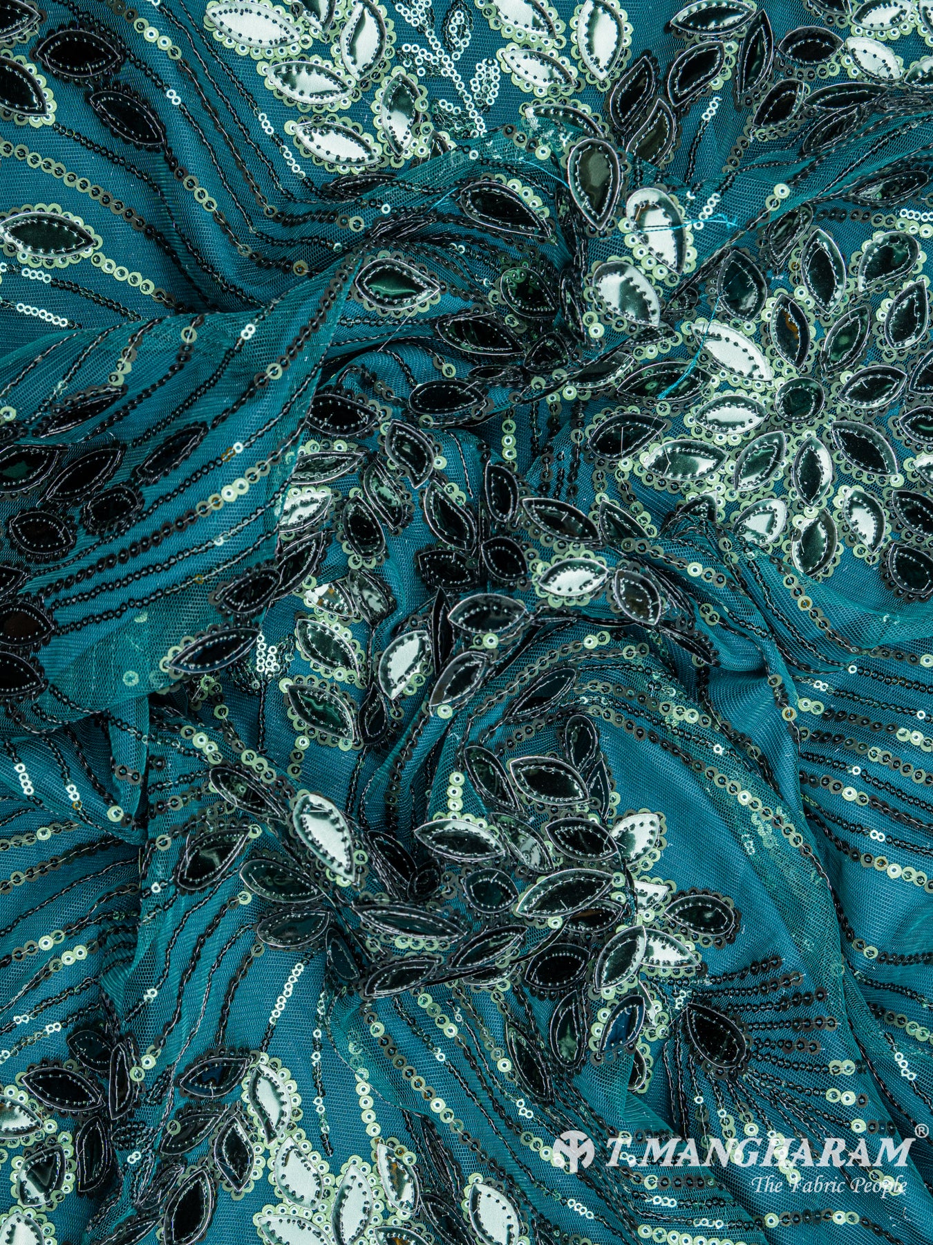 Green Fancy Net Fabric - EB4183