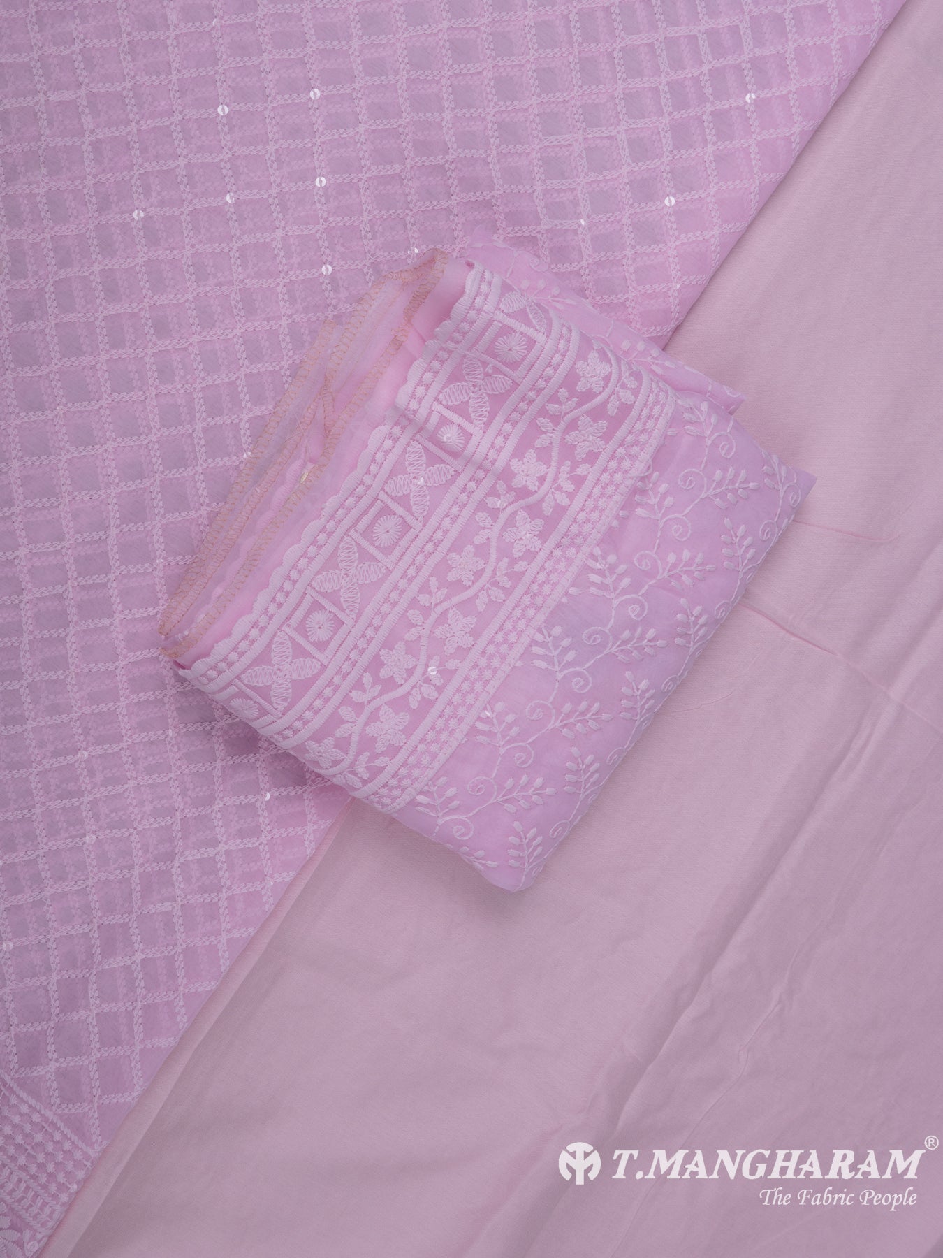 Violet Georgette Chudidhar Fabric Set - EG1586 view-