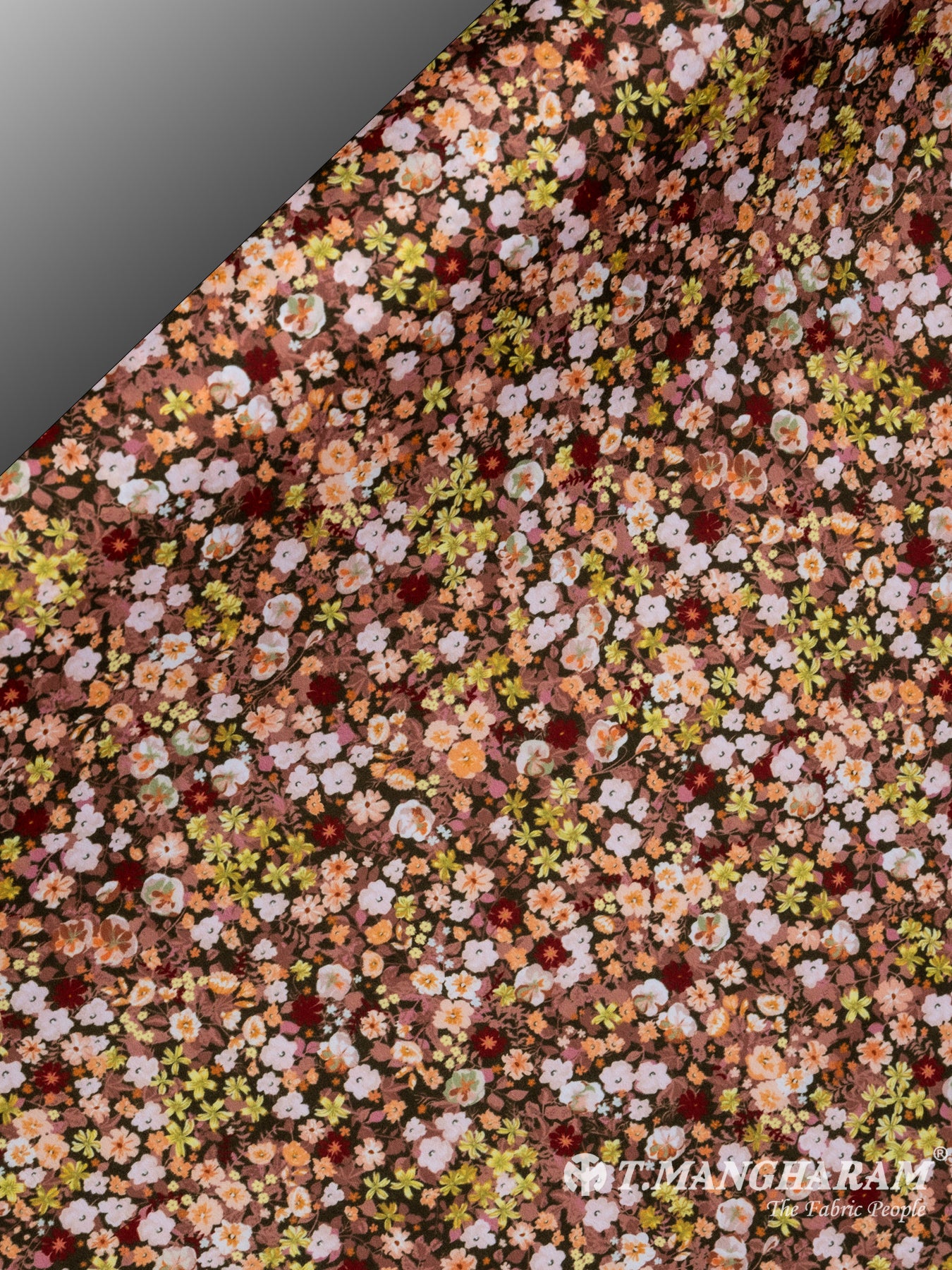 Brown Crepe Fabric - EA2310 view-2