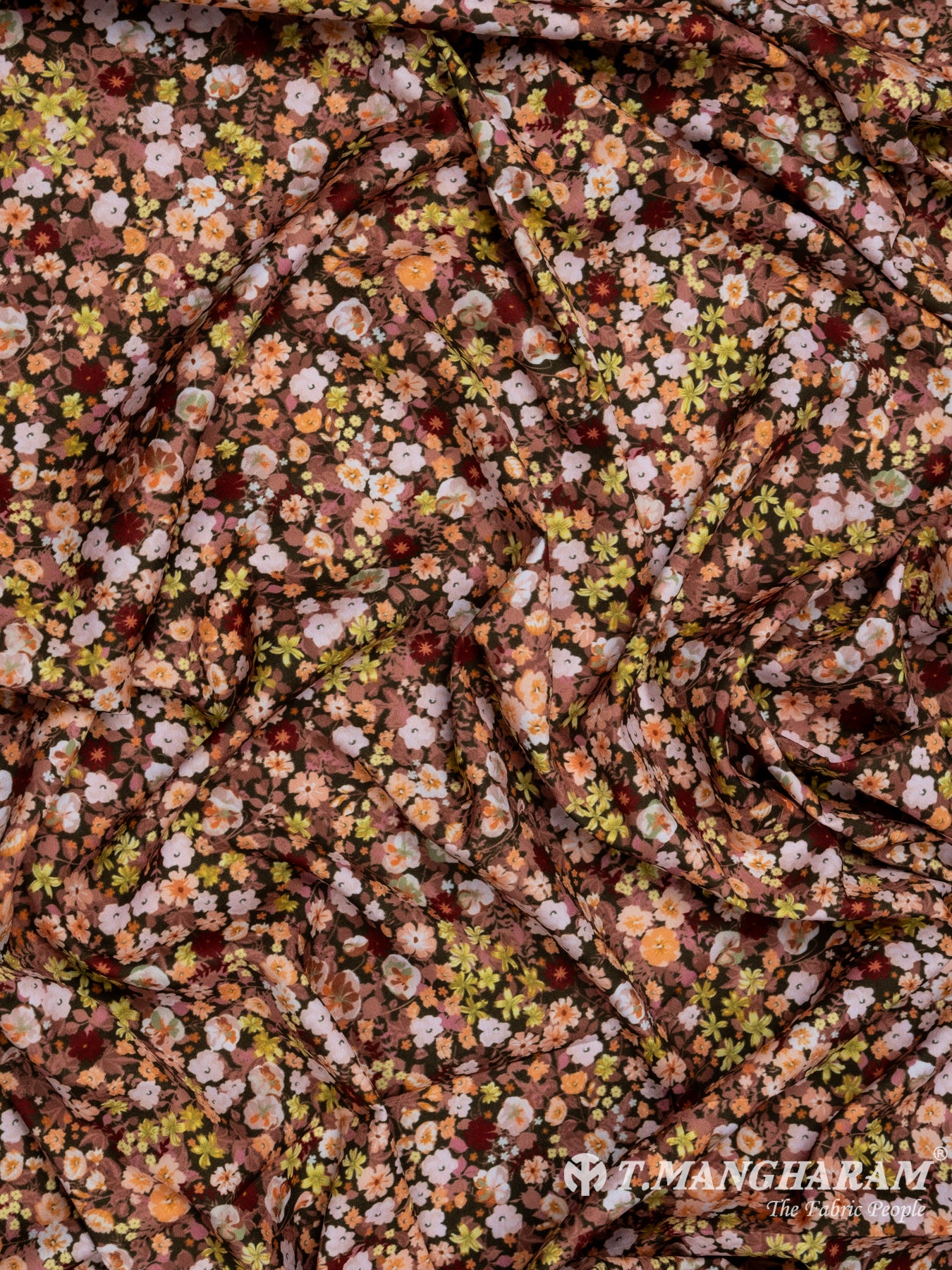 Brown Crepe Fabric - EA2310 view-4