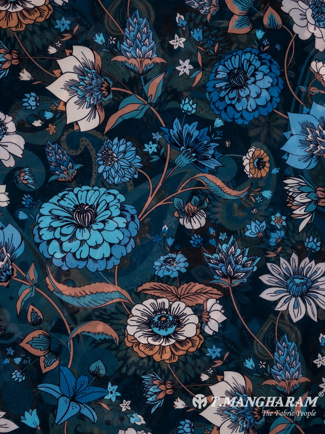Multicolor Georgette Fabric - EA2333 view-3