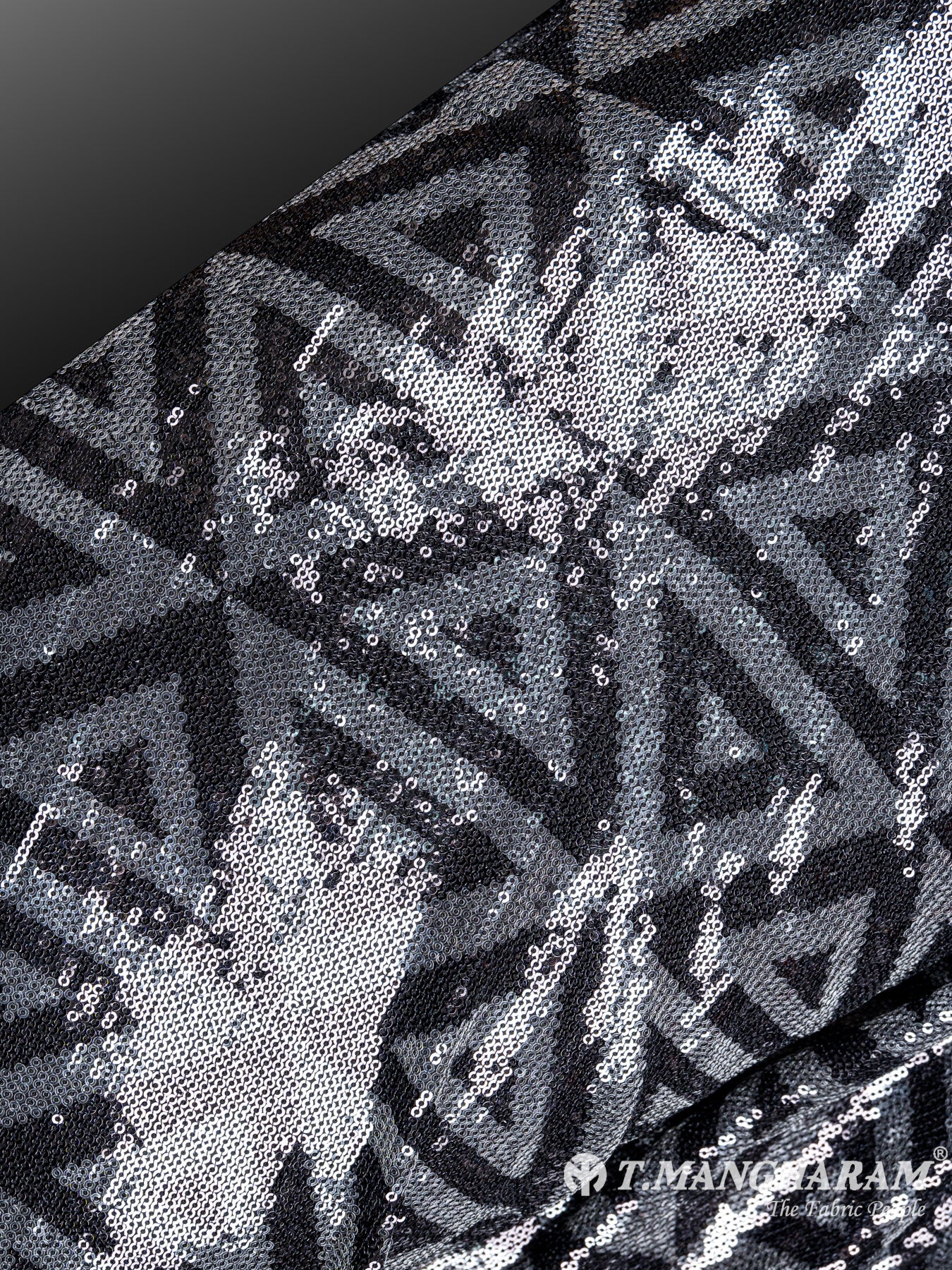 Black Fancy Net Fabric - EC5384 view-2