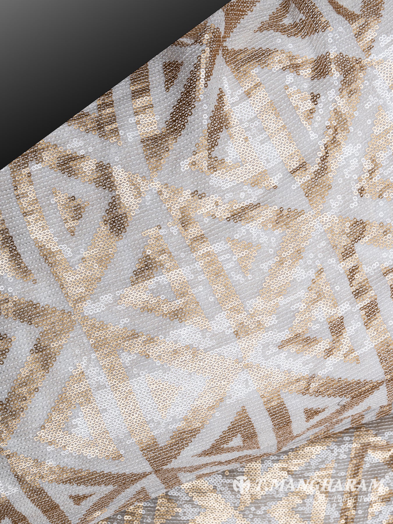Cream Fancy Net Fabric - EC5386 view-2