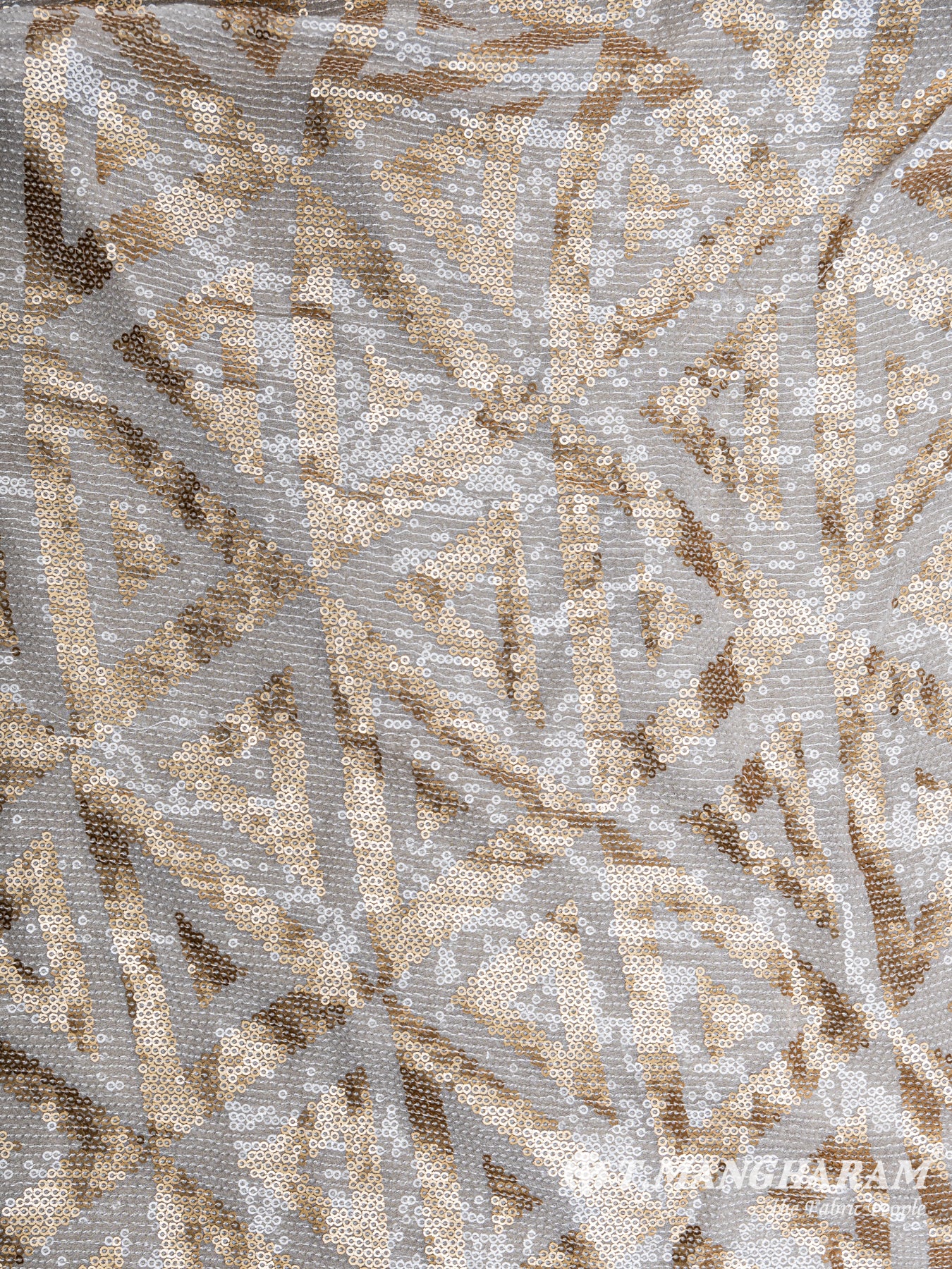 Cream Fancy Net Fabric - EC5386 view-3