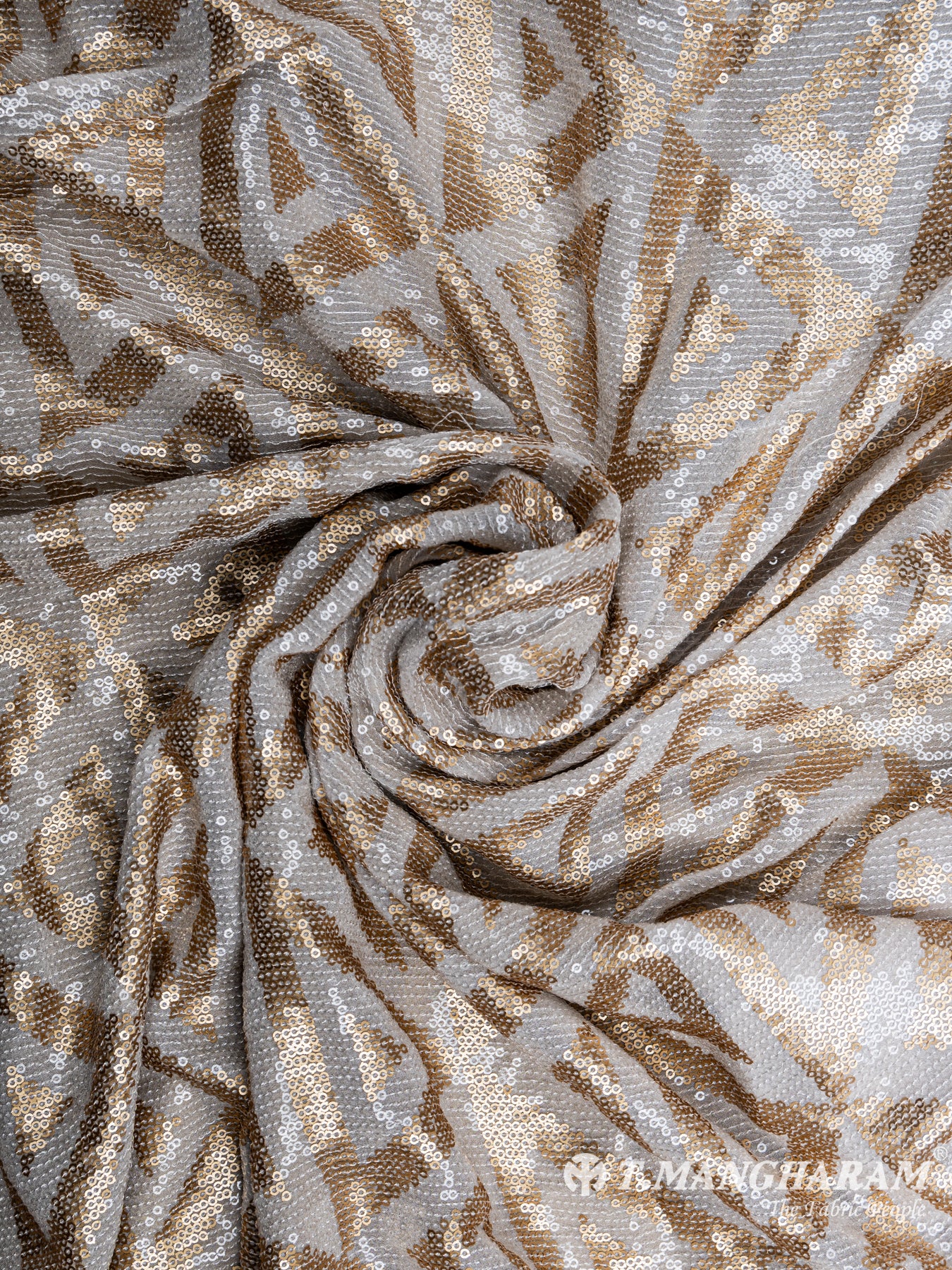 Cream Fancy Net Fabric - EC5386 view-1