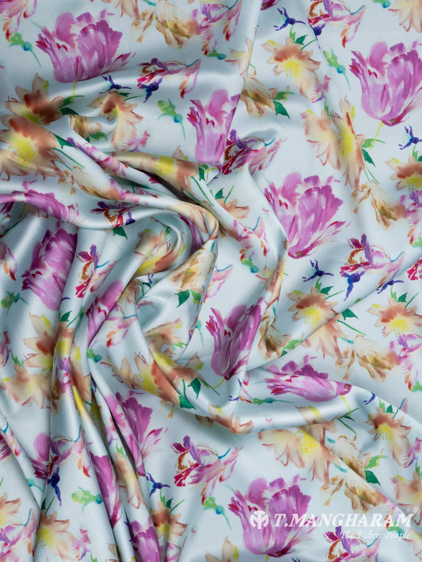 Multicolor Satin Fabric - EA2304 view-4