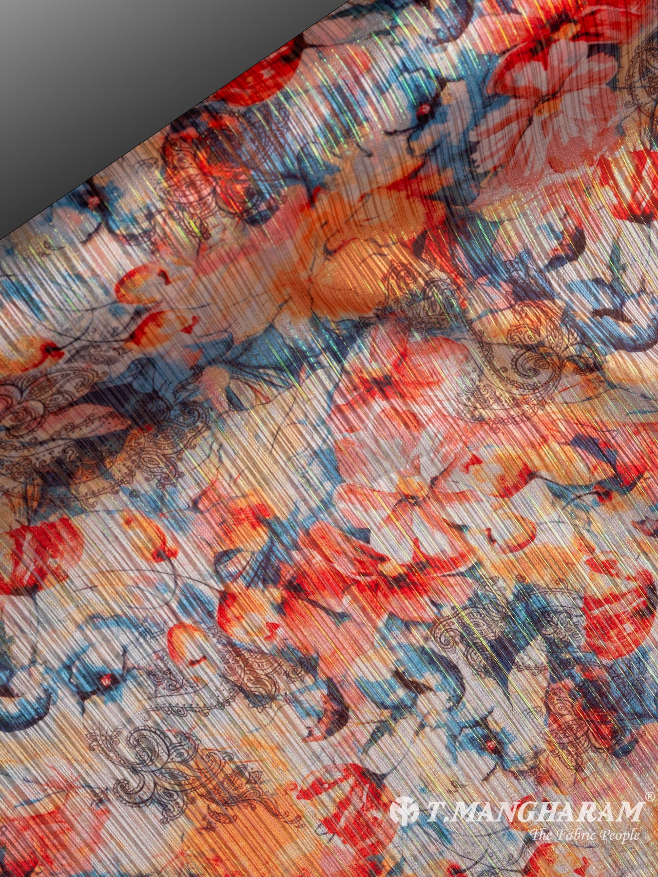 Multicolor Lurex Chiffon Fabric - EC7211 view-2