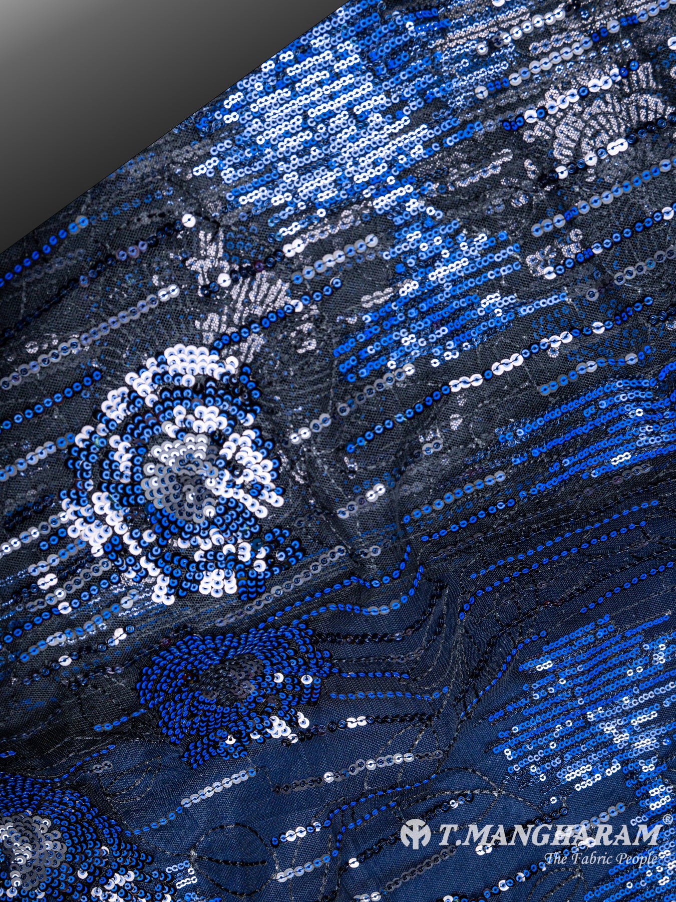 Black Fancy Net Fabric - EC5904 view-2