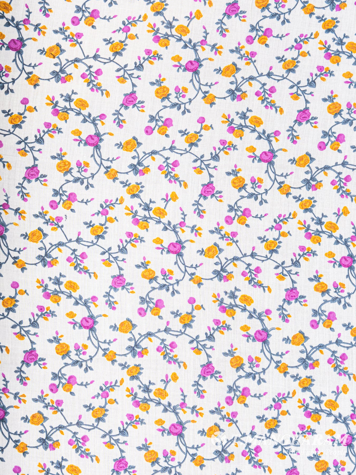 White Cotton Fabric - EC5840 view-3