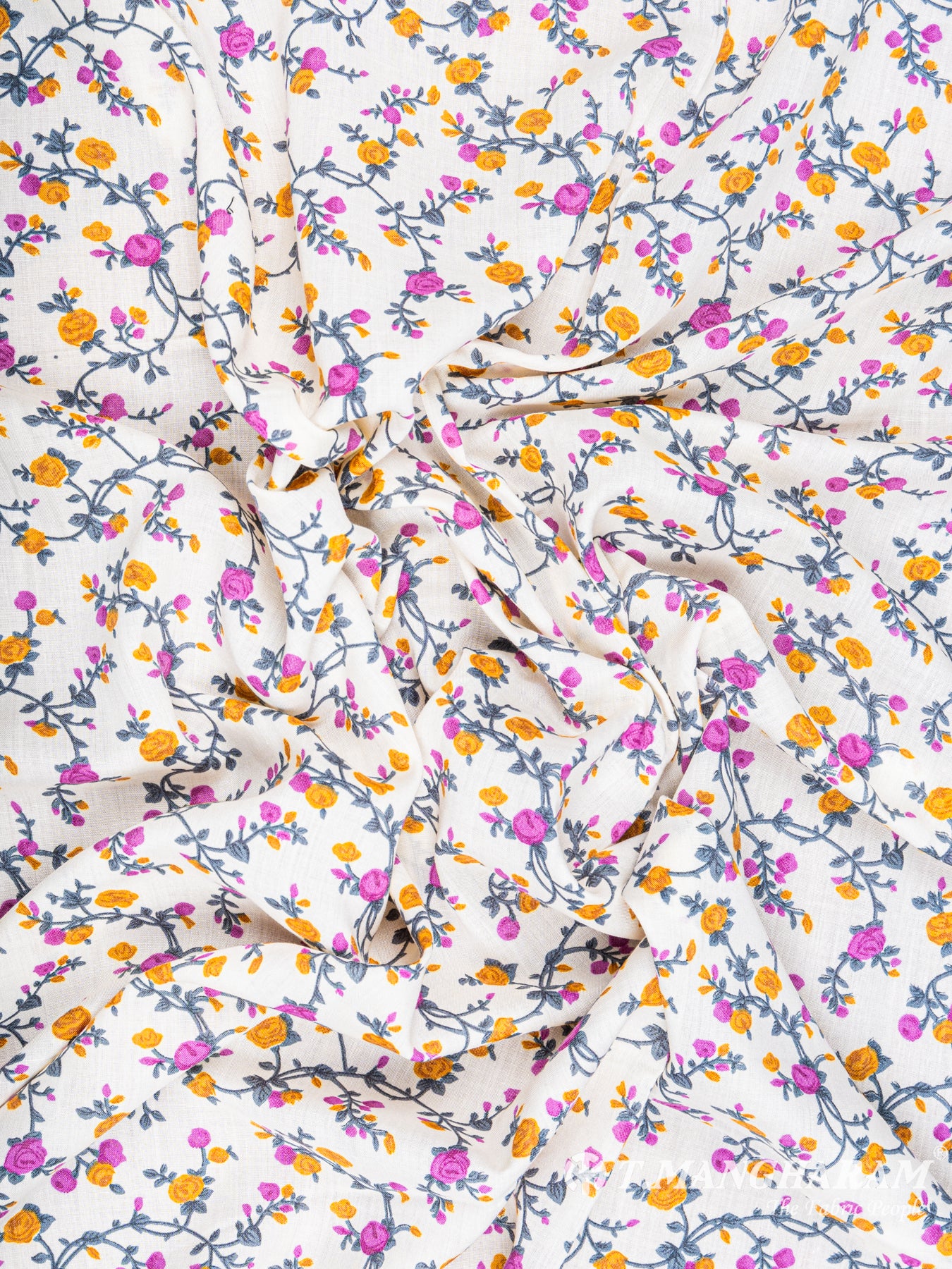 White Cotton Fabric - EC5840 view-4