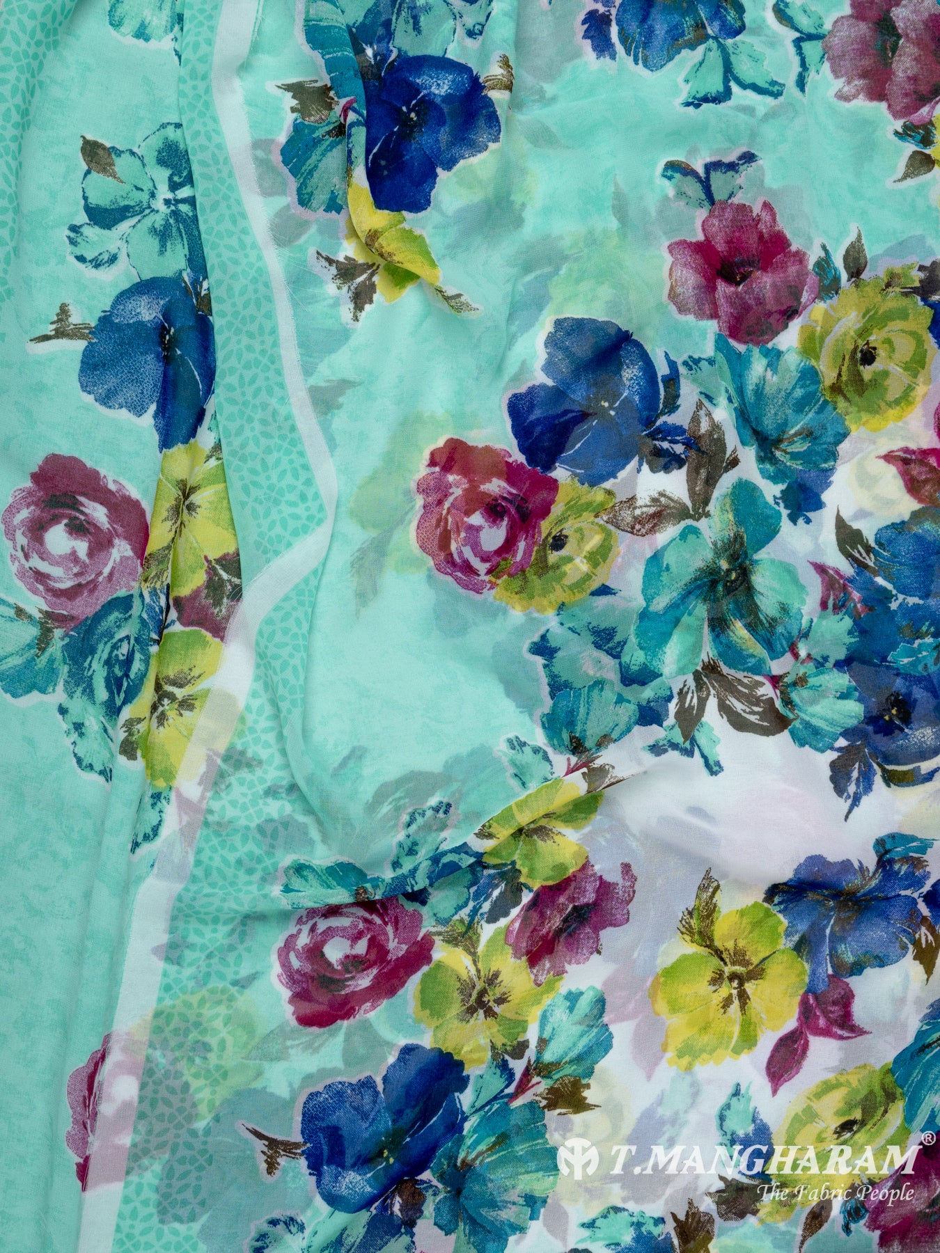 Green Crepe Chudidhar Fabric Set - EG1648 view-3