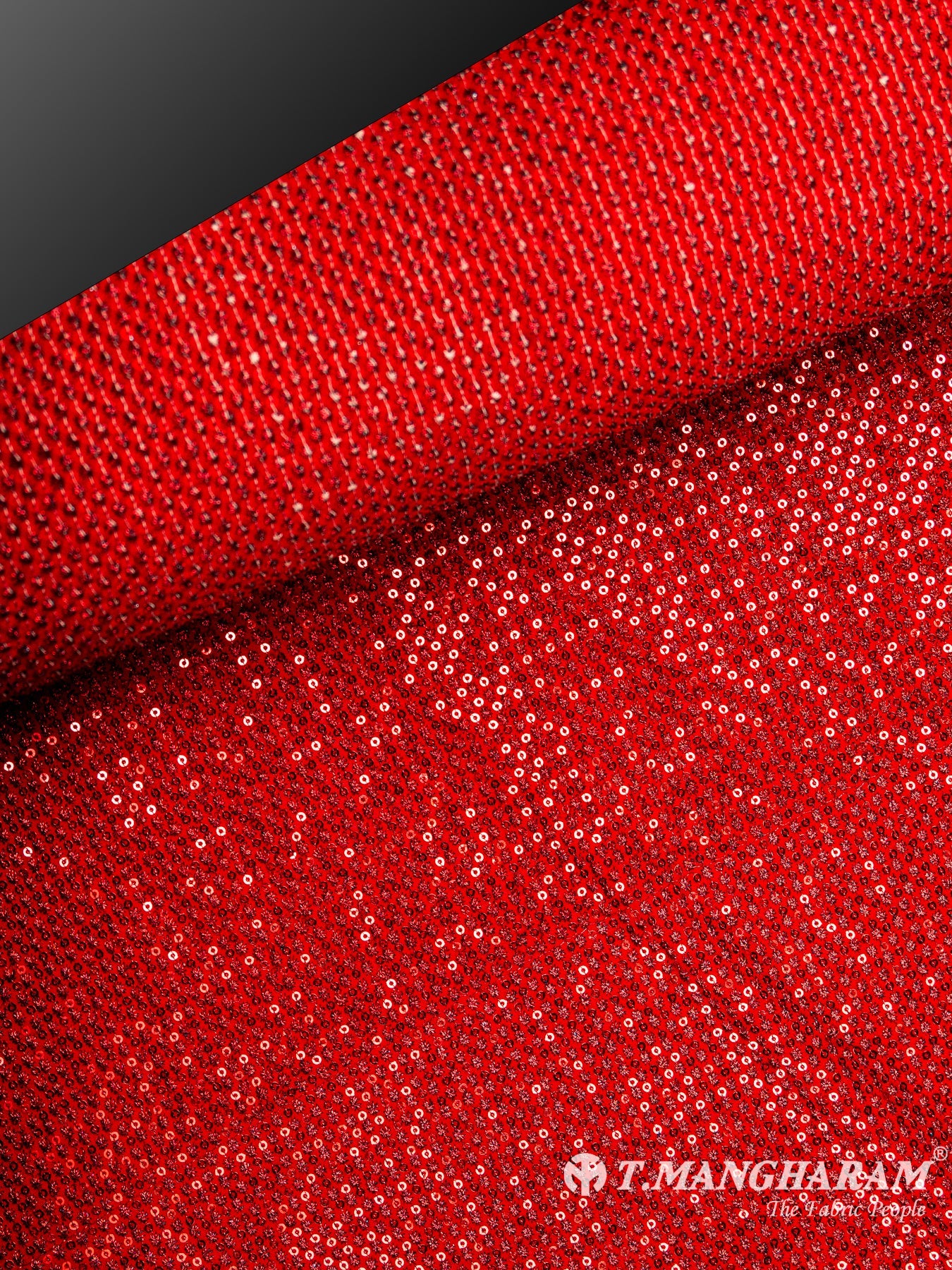 Red Fancy Georgette Fabric - EC6105 view-2