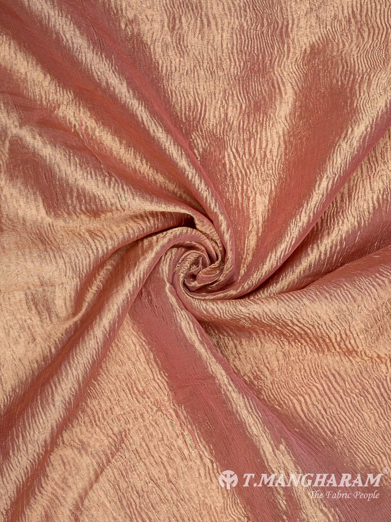 Rust Semi Banaras Fabric - EB6896 view-1
