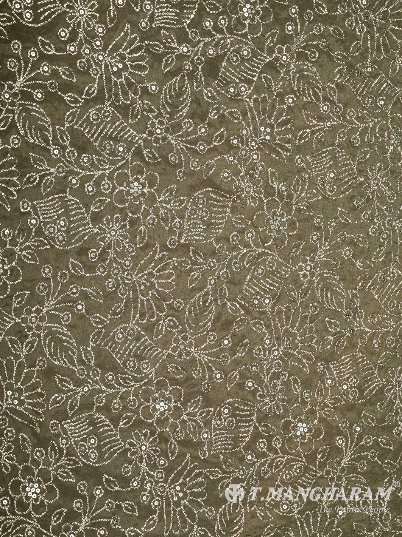 Green Chinnon Silk Fabric - EC8292 view-3