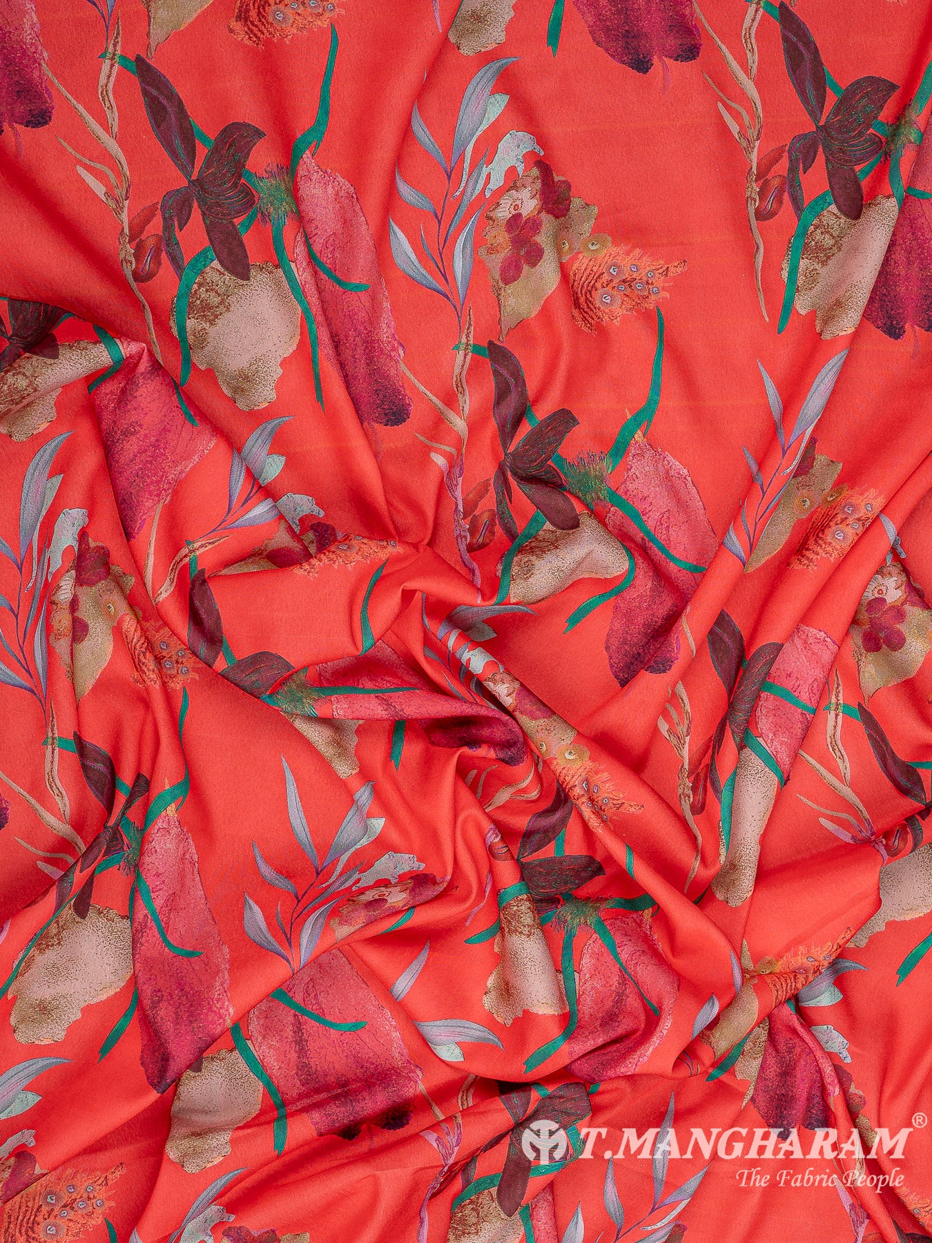 Red Crepe Fabric - EC11211