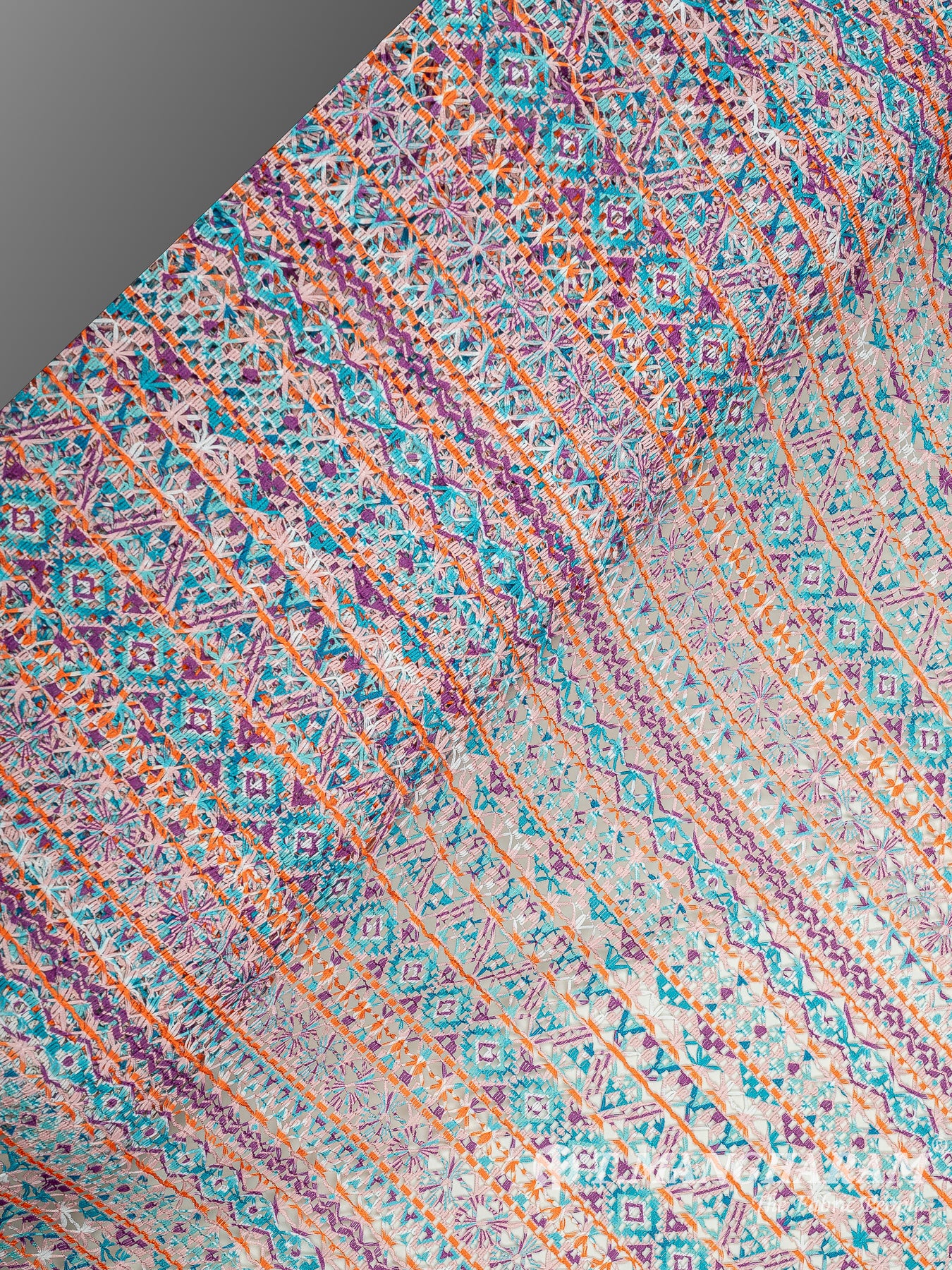 Multicolor Crochet Cotton Fabric - EC9737 view-2
