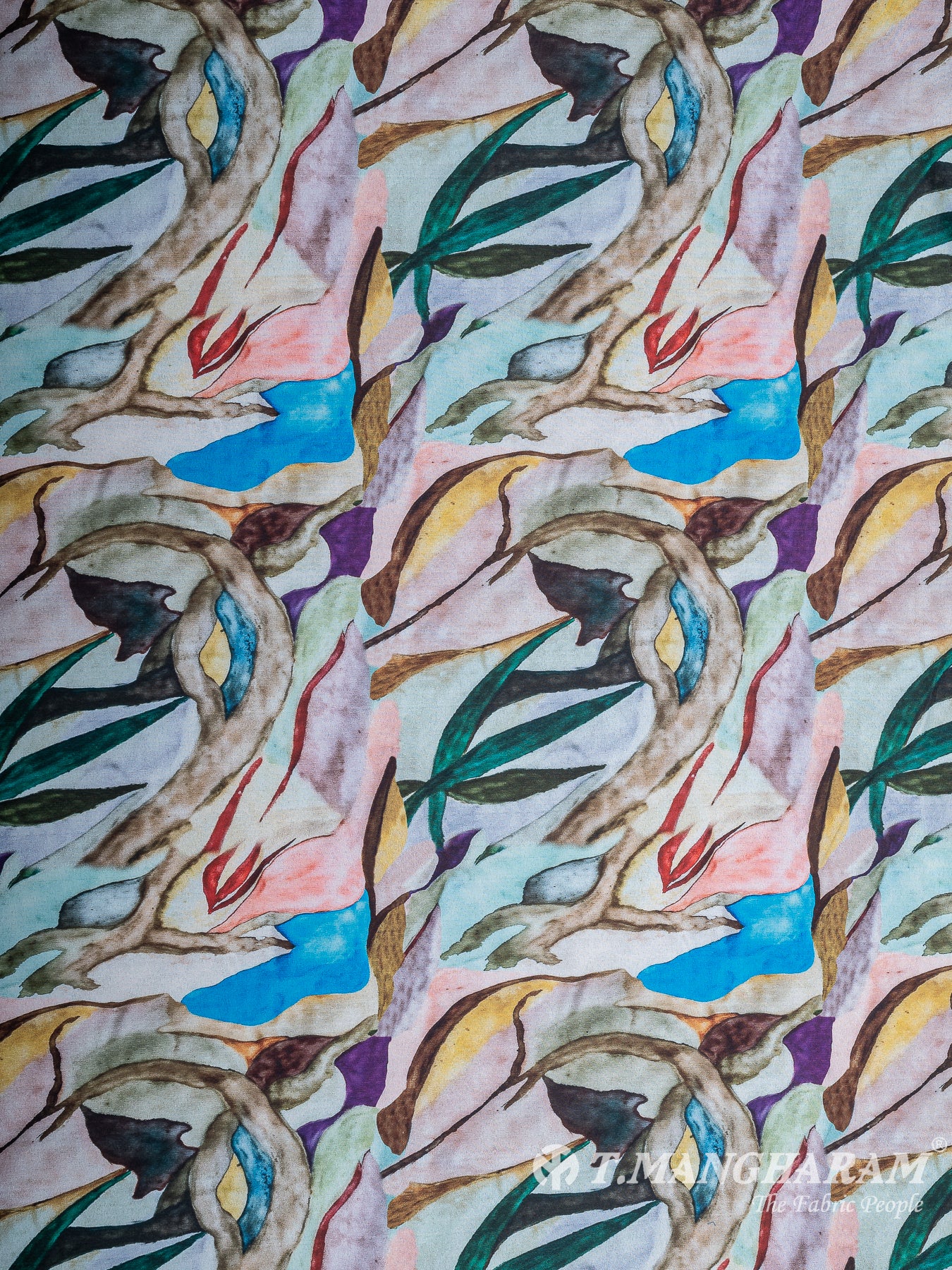 Multicolor Crepe Fabric - EC11228