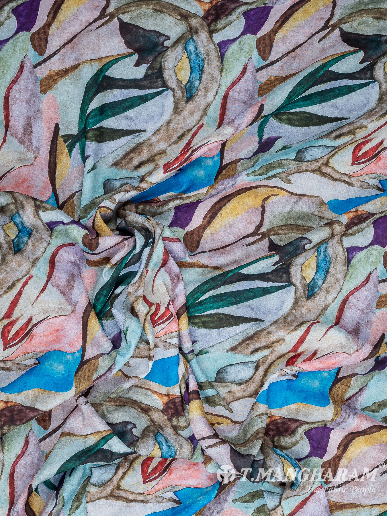 Multicolor Crepe Fabric - EC11228