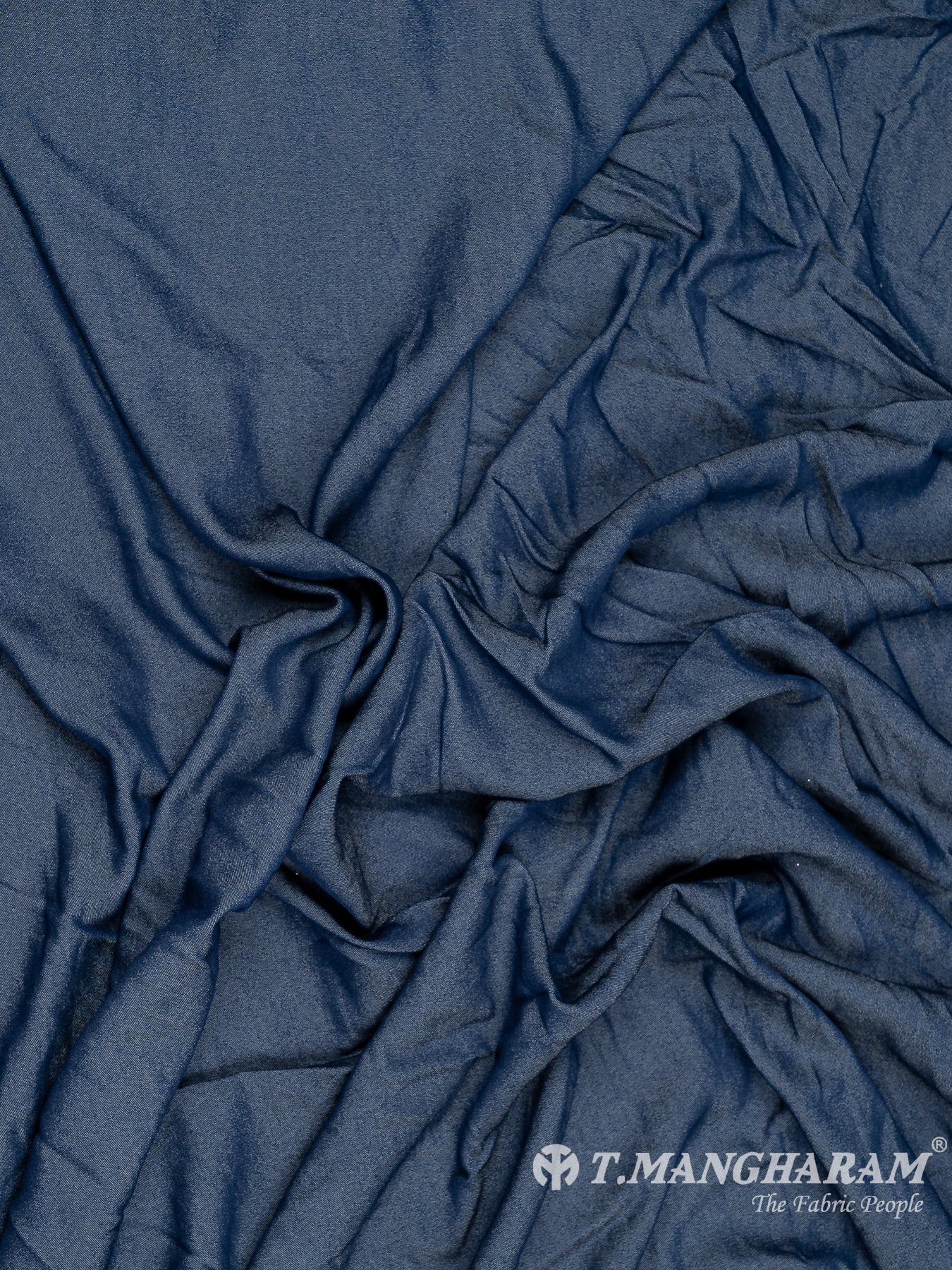 Blue Denim Embroidery Fabric - EB6555 view-5