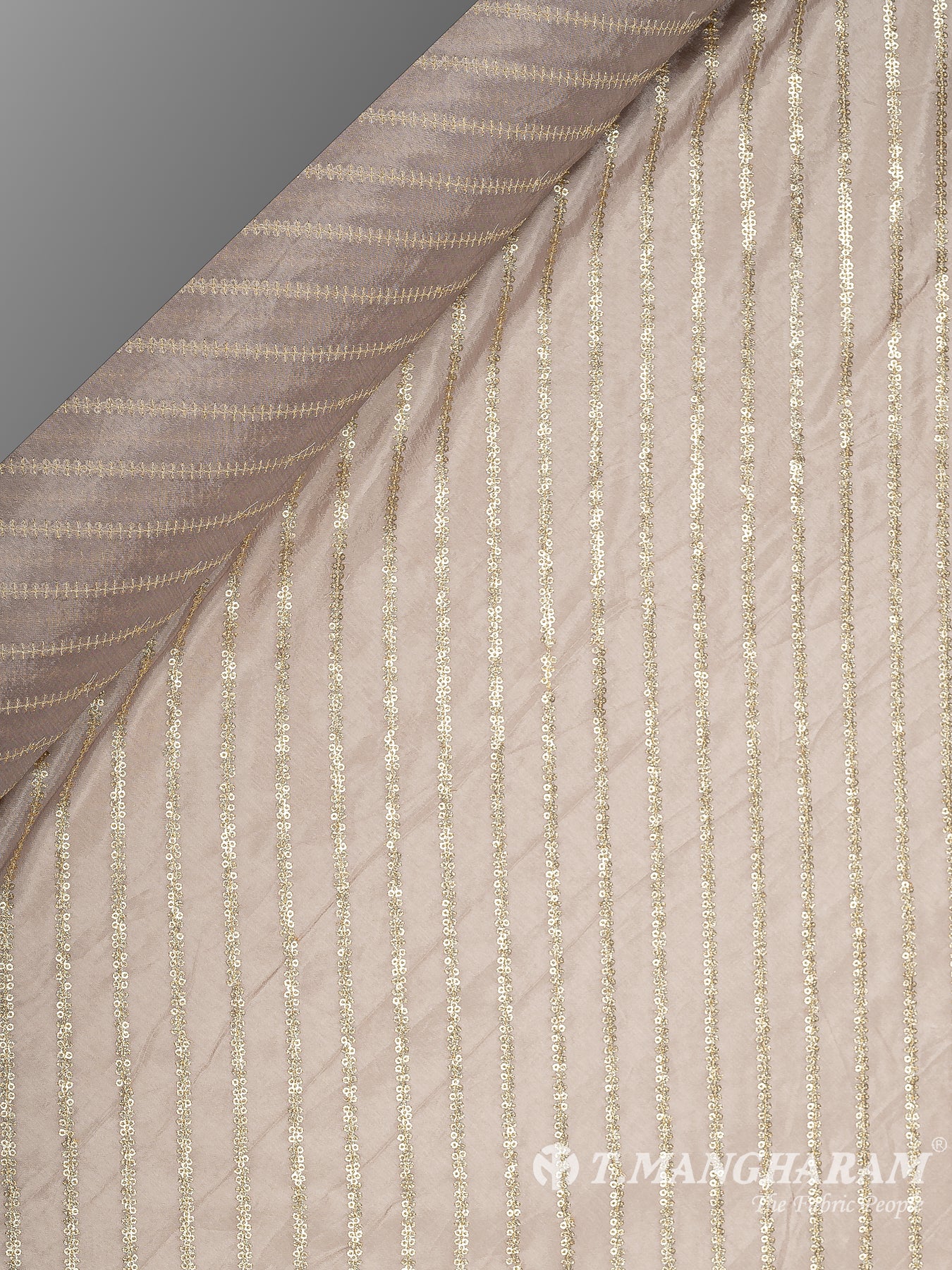 Brown Chinnon Silk Fabric - EC8720 view-2