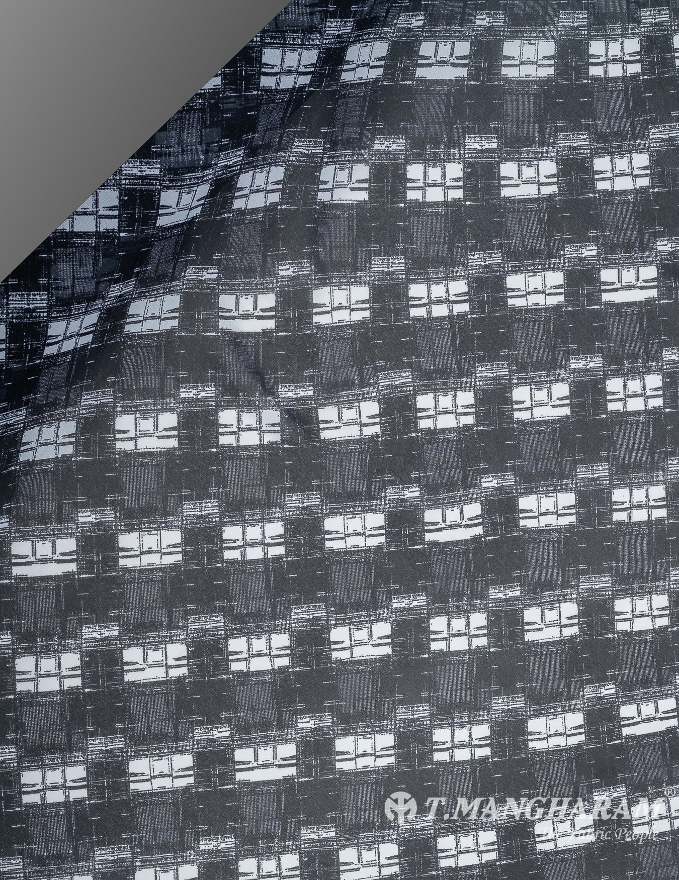 White Georgette Fabric - EB7225 view-2