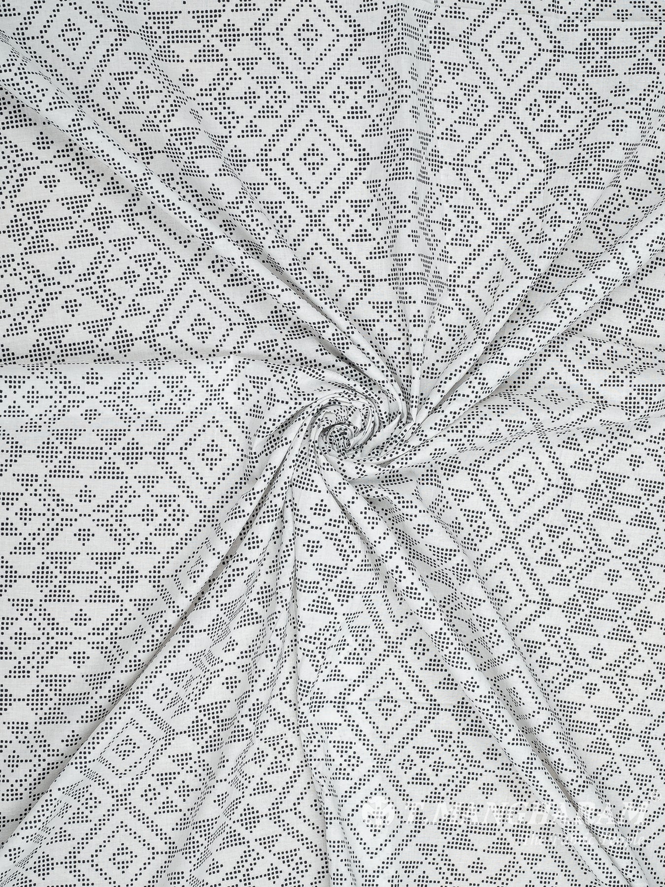 White Cotton Fabric - EC8351 view-1
