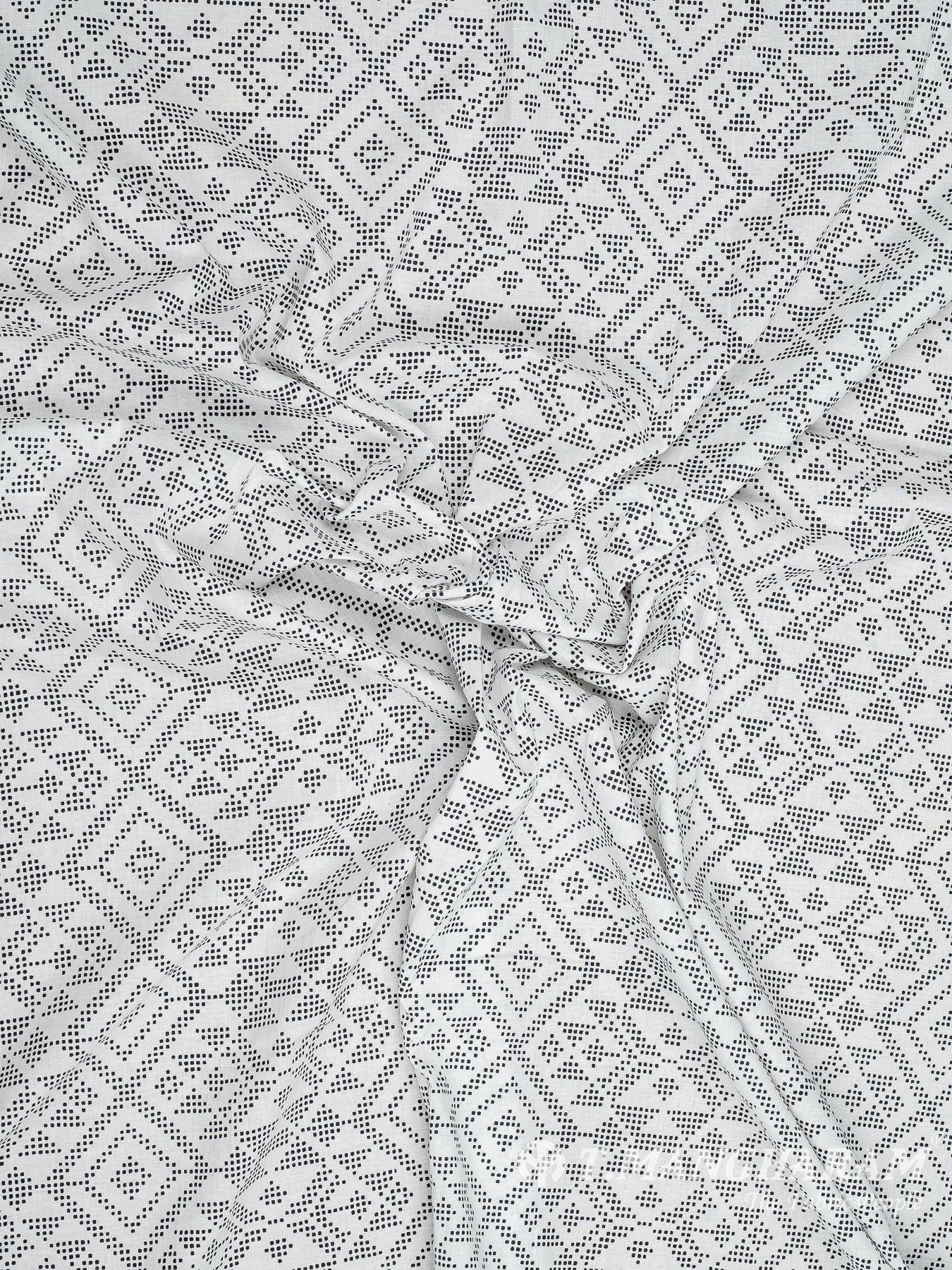 White Cotton Fabric - EC8351 view-4