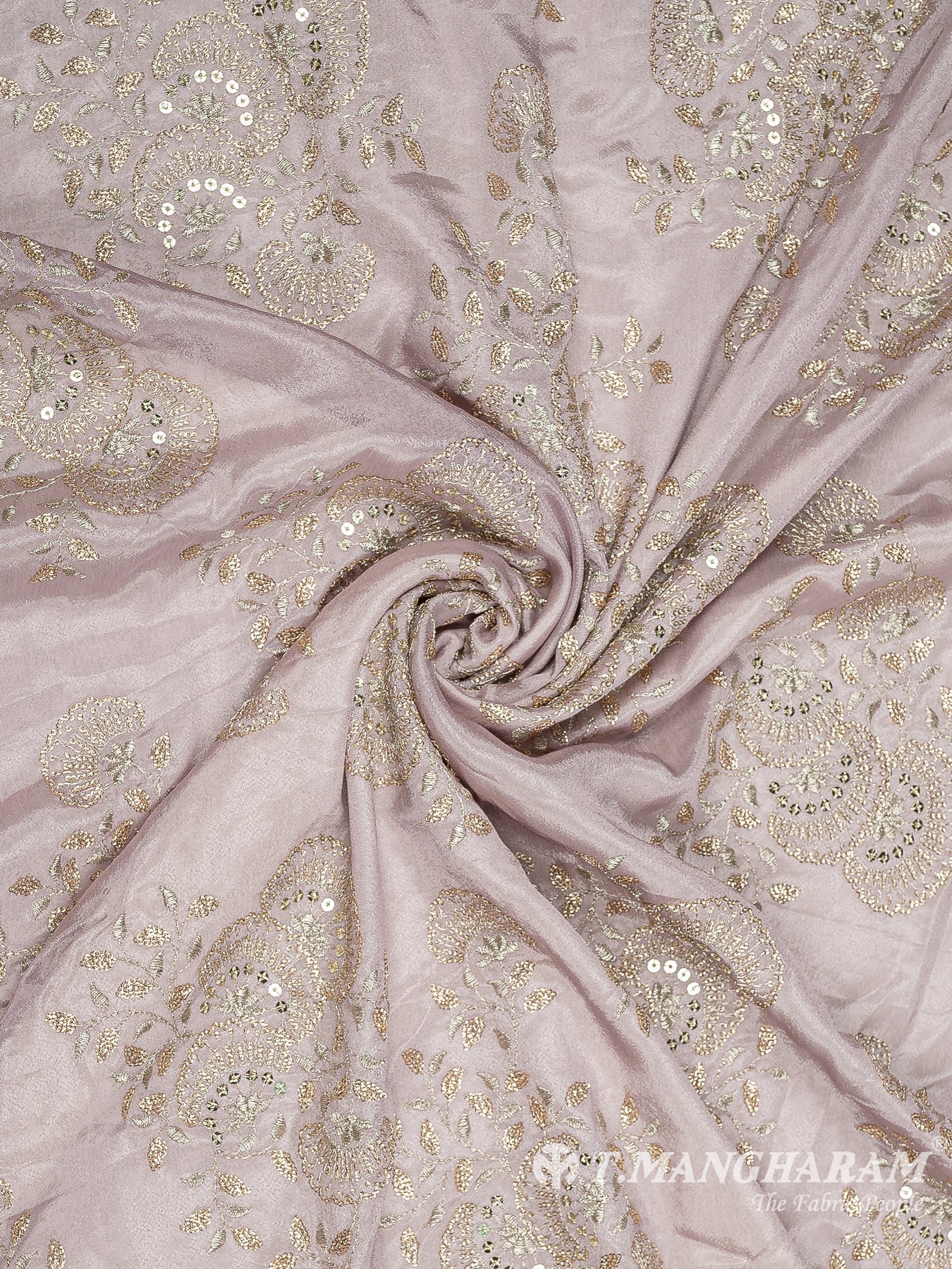 Violet Chinnon Silk Fabric - EC8725 view-1